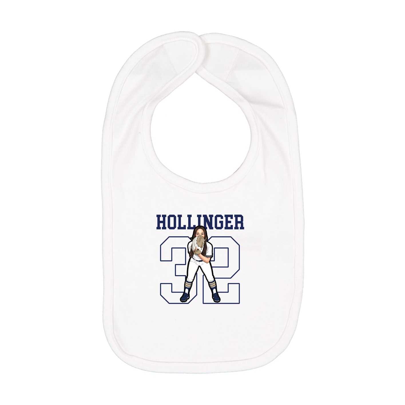 Infant Bib — Shirsey in White