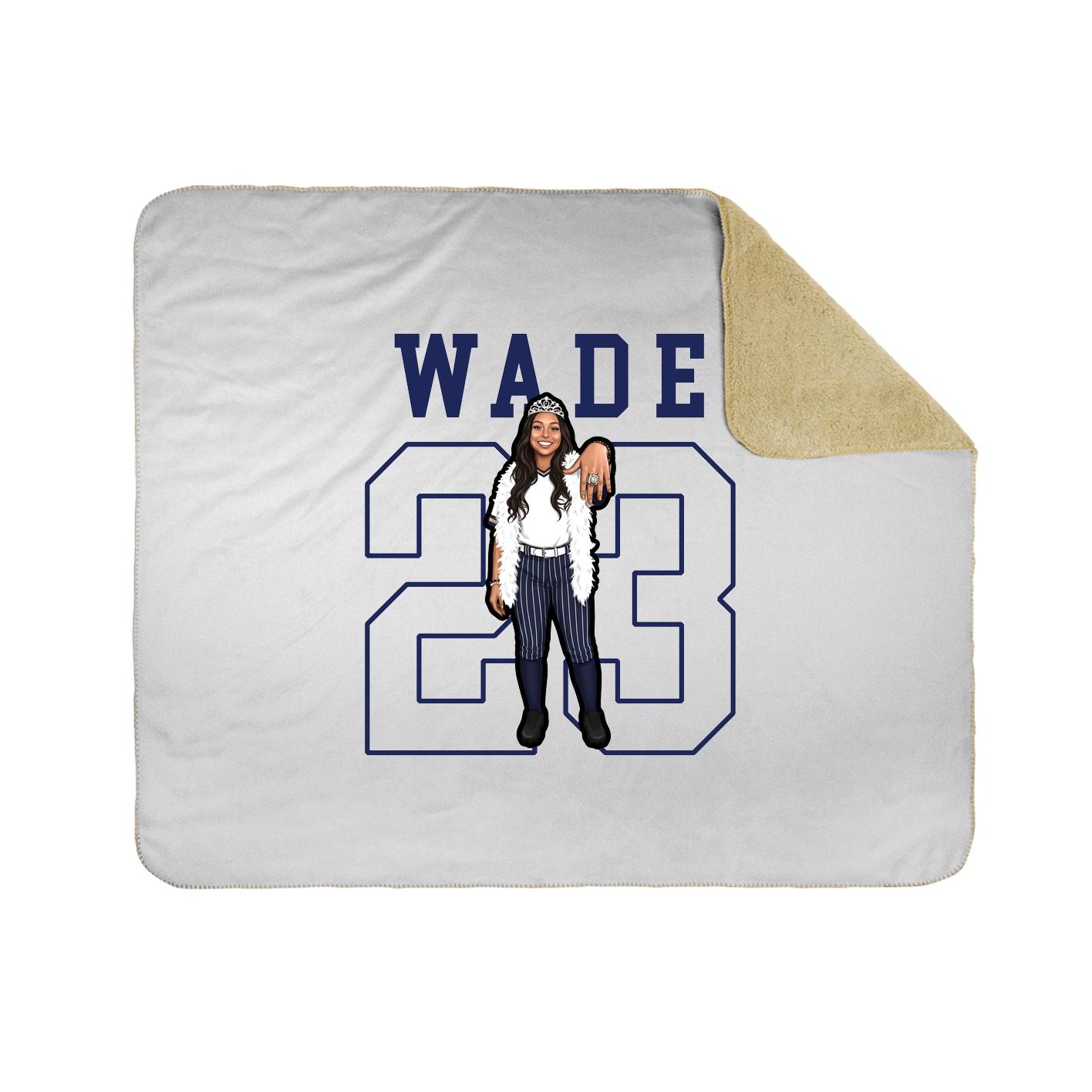 Throw Blanket — Shirsey in White