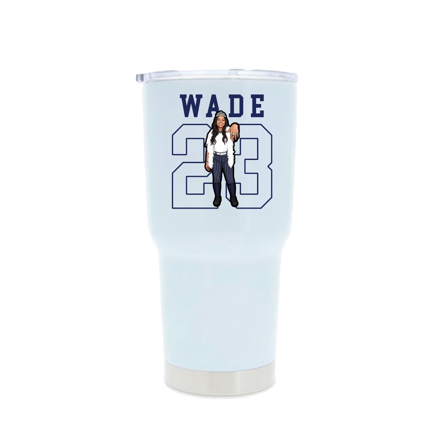30oz Stainless Steel Tumbler — Shirsey in White