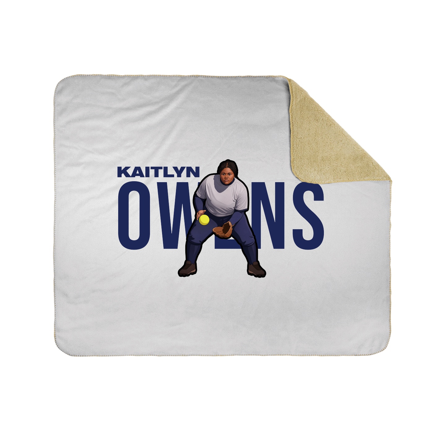 Throw Blanket — Player Name in White