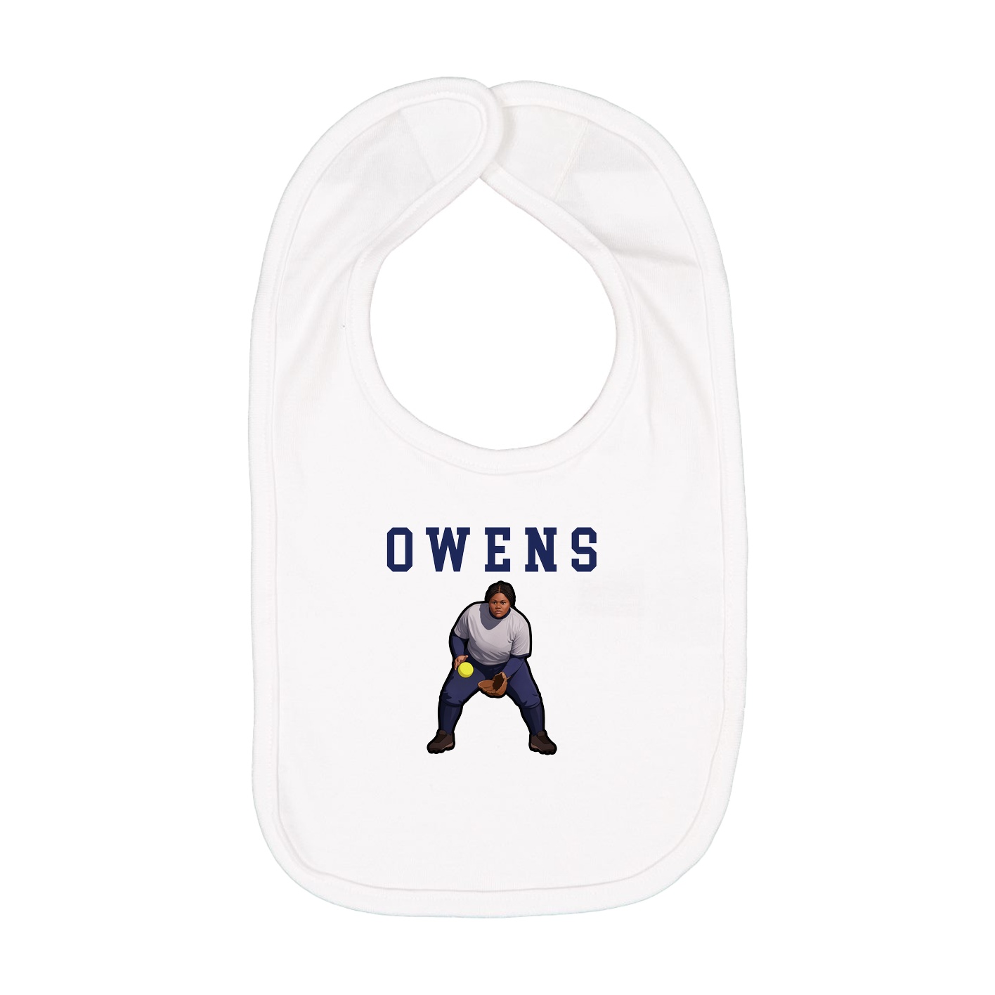 Infant Bib — Shirsey in White