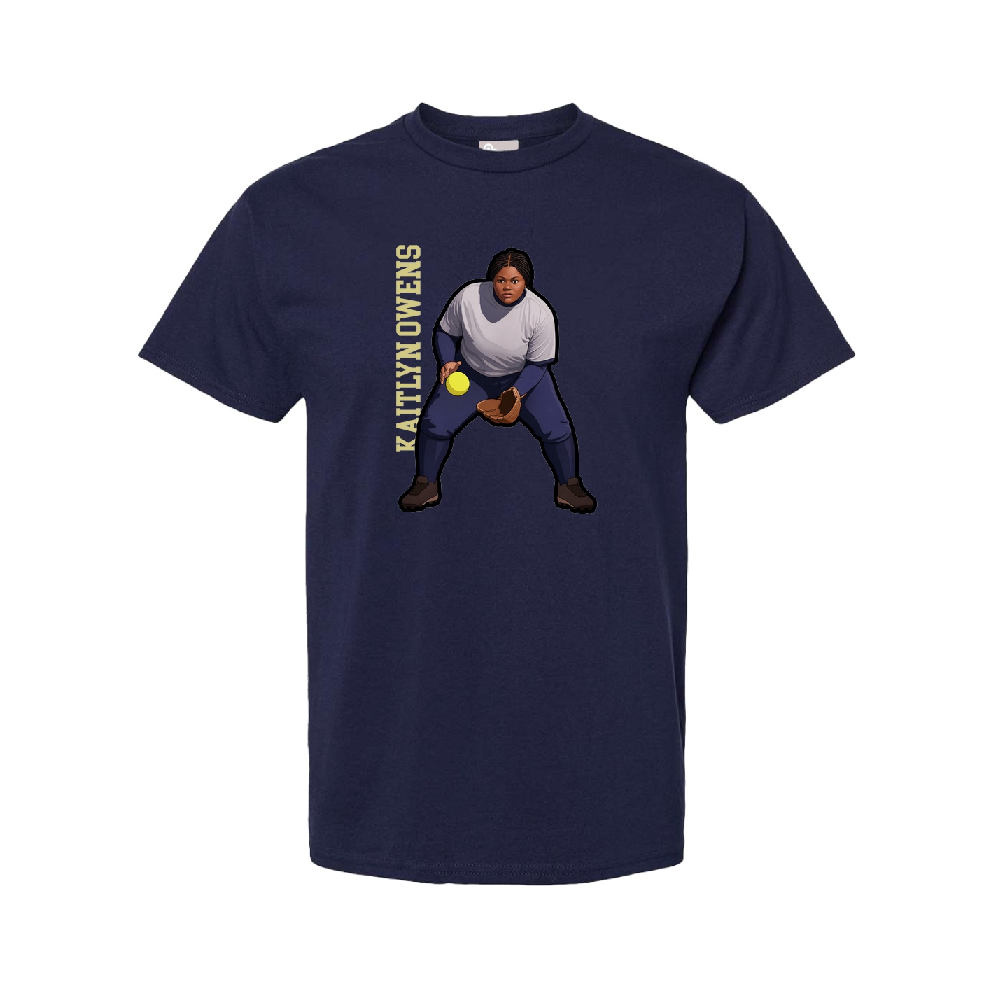 Tee — Name Vertical in Navy