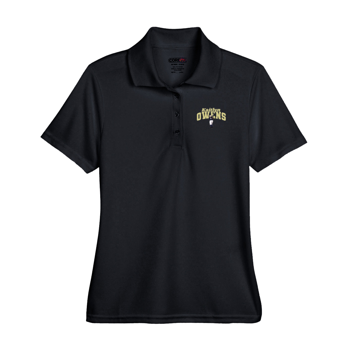 Performance Polo — Signature Arch in Black
