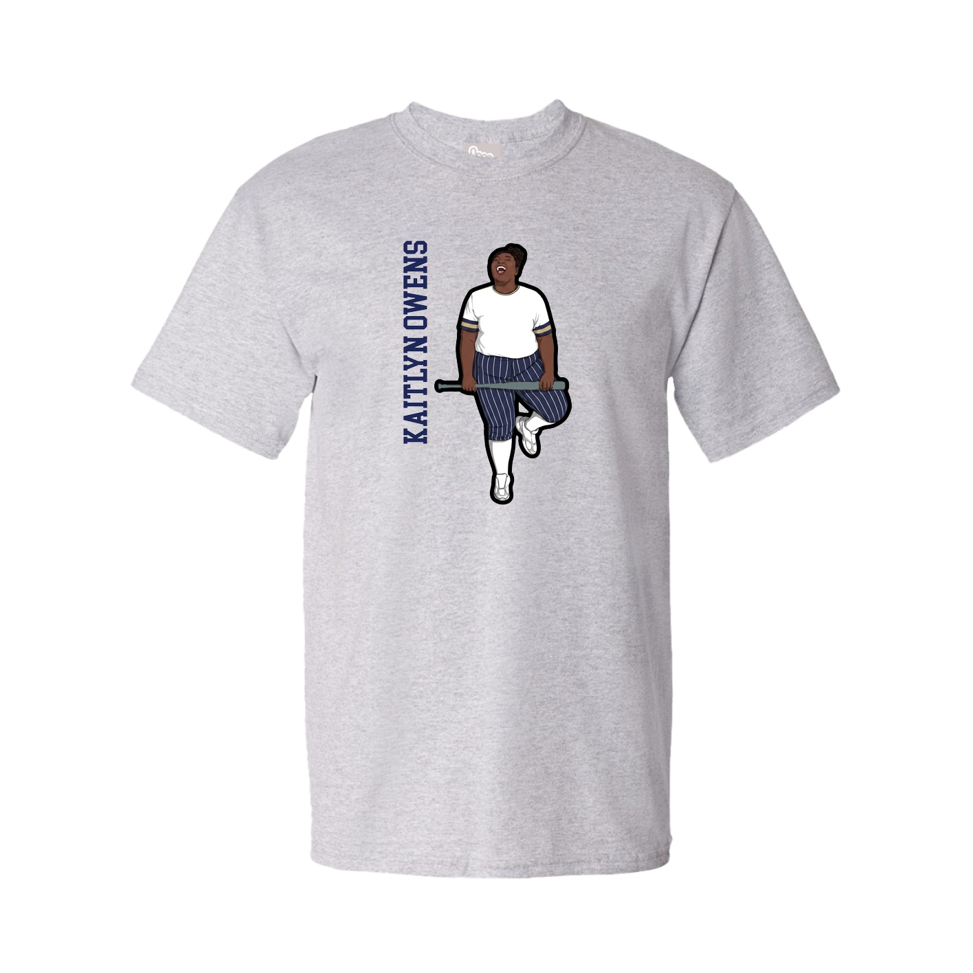 Youth Tee — Name Vertical in Grey