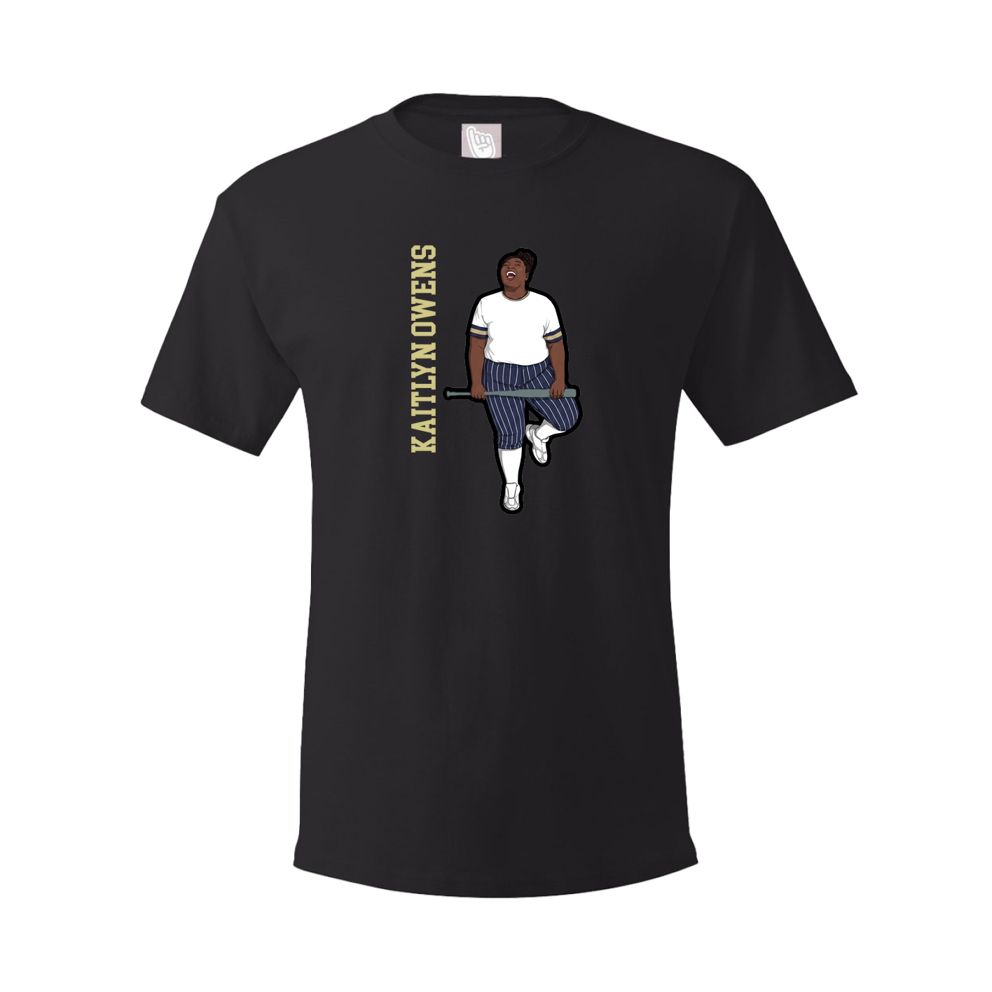 Youth Tee — Name Vertical in Black