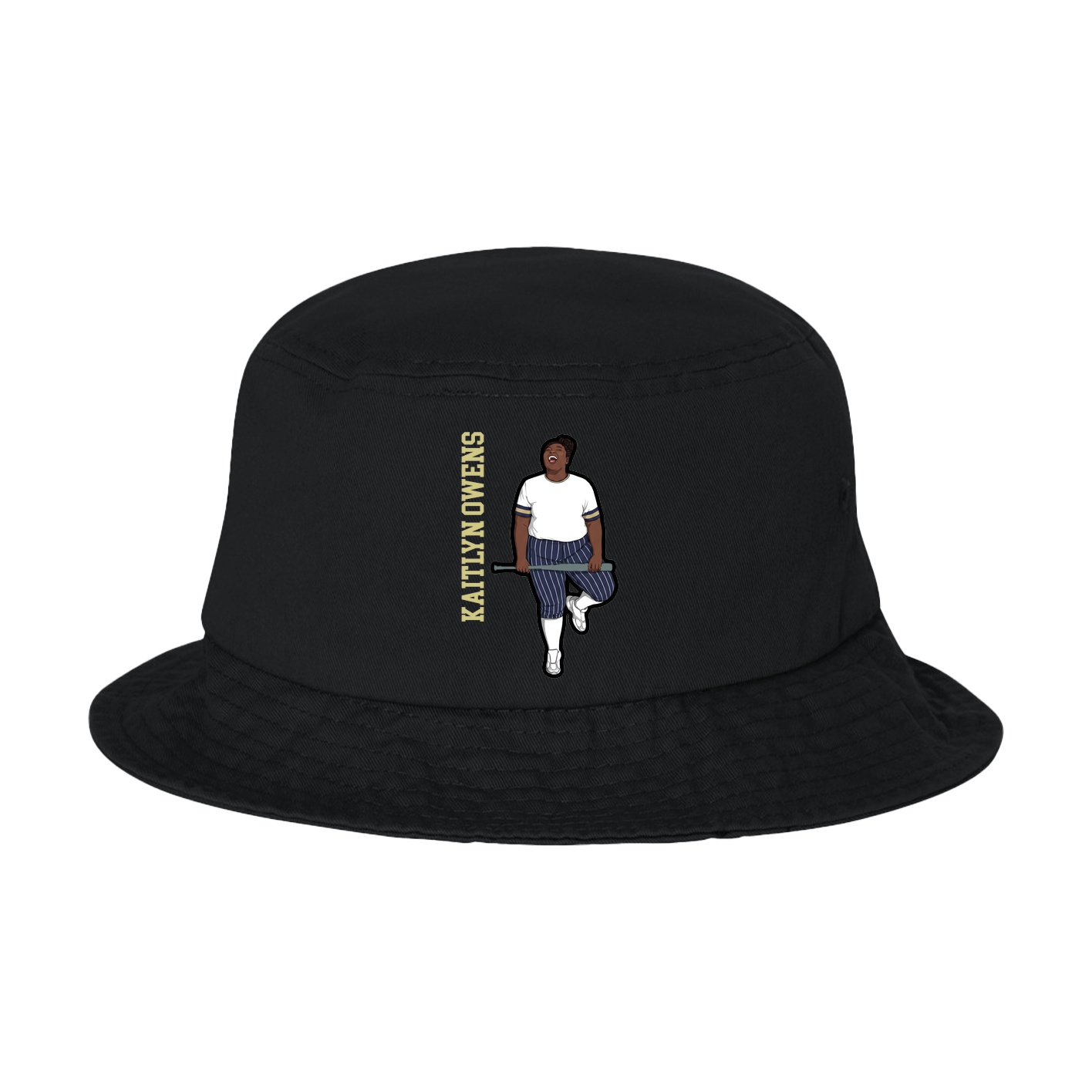 Bucket Cap — Name Vertical in Black