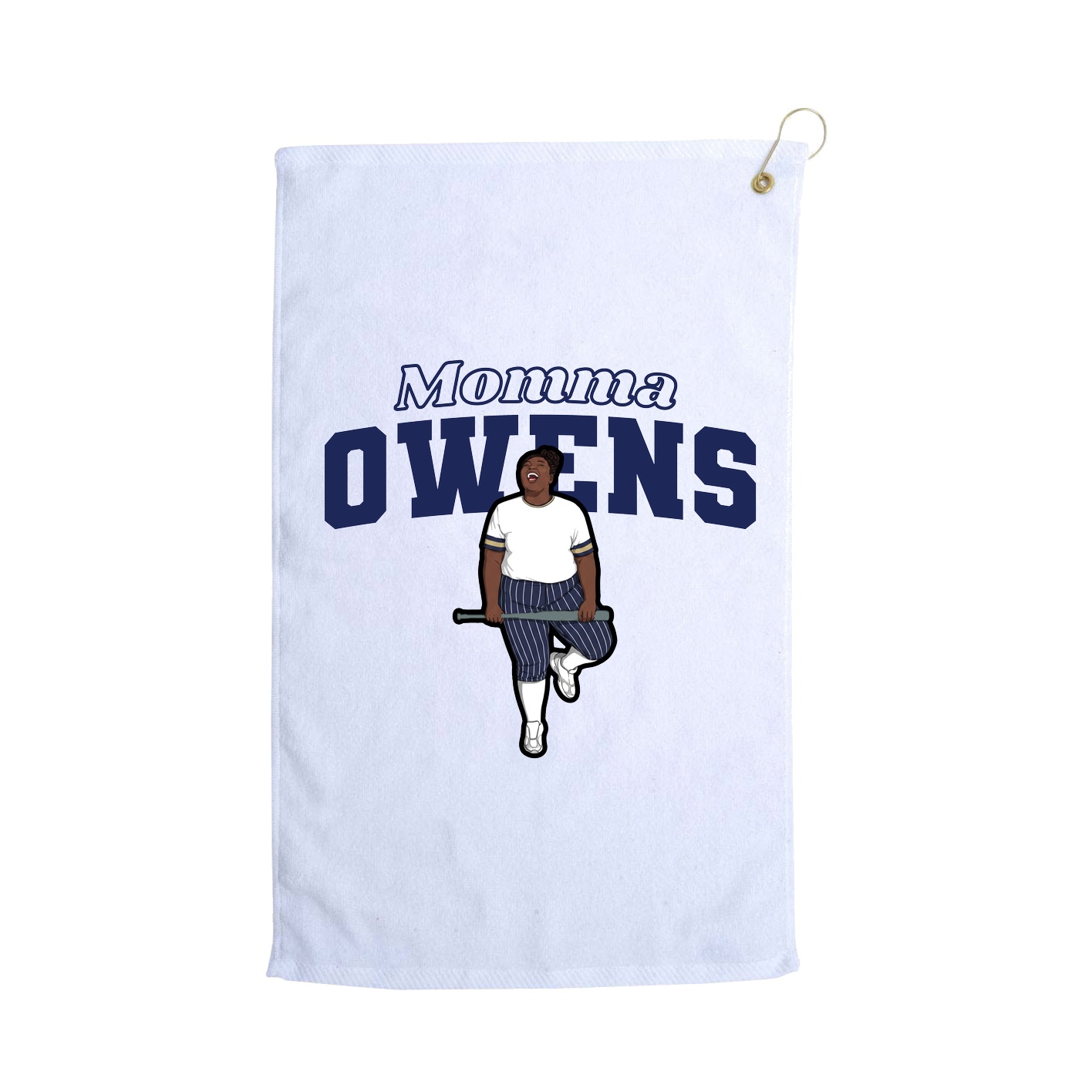 Golf Towel — Mothers Day Block in White