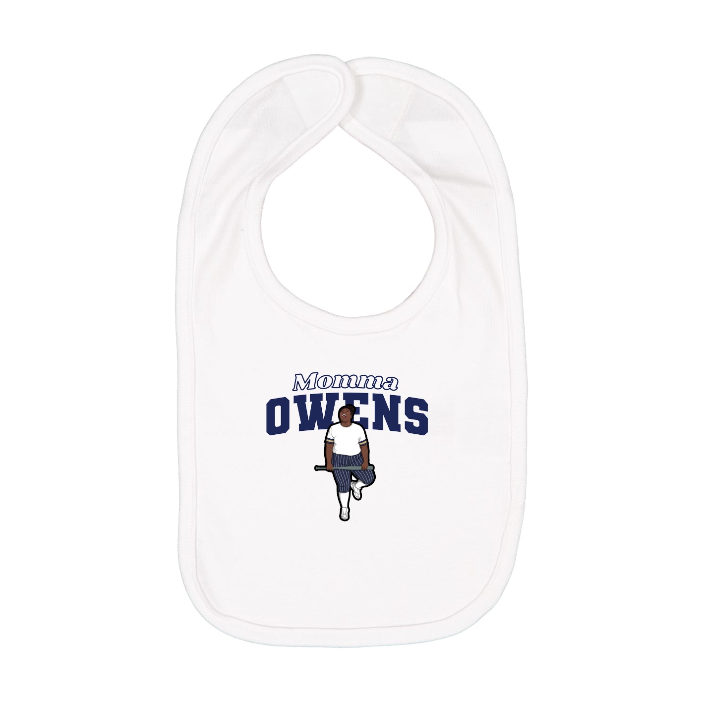 Infant Bib — Mothers Day Block in White