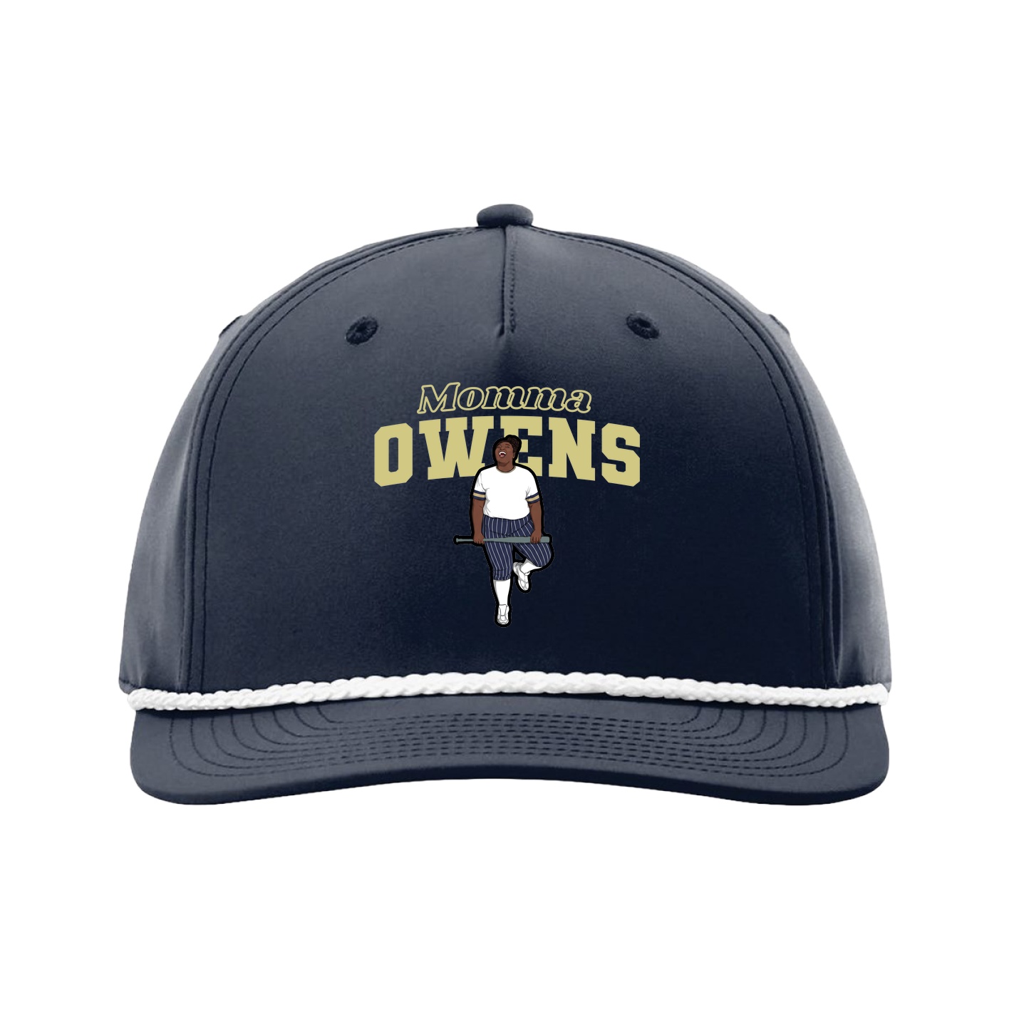 Five-Panel Classic Rope Cap — Mothers Day Block in Navy