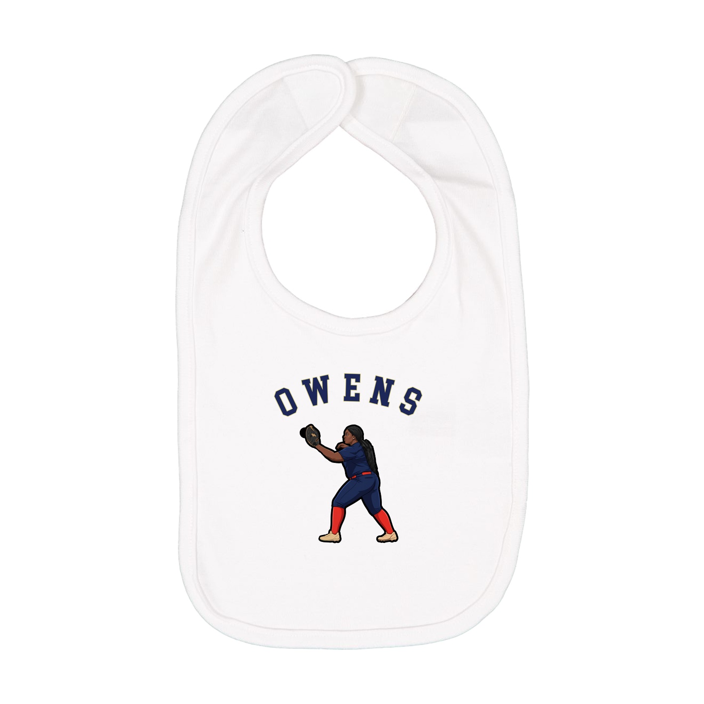 Infant Bib — Shirsey Arch in White