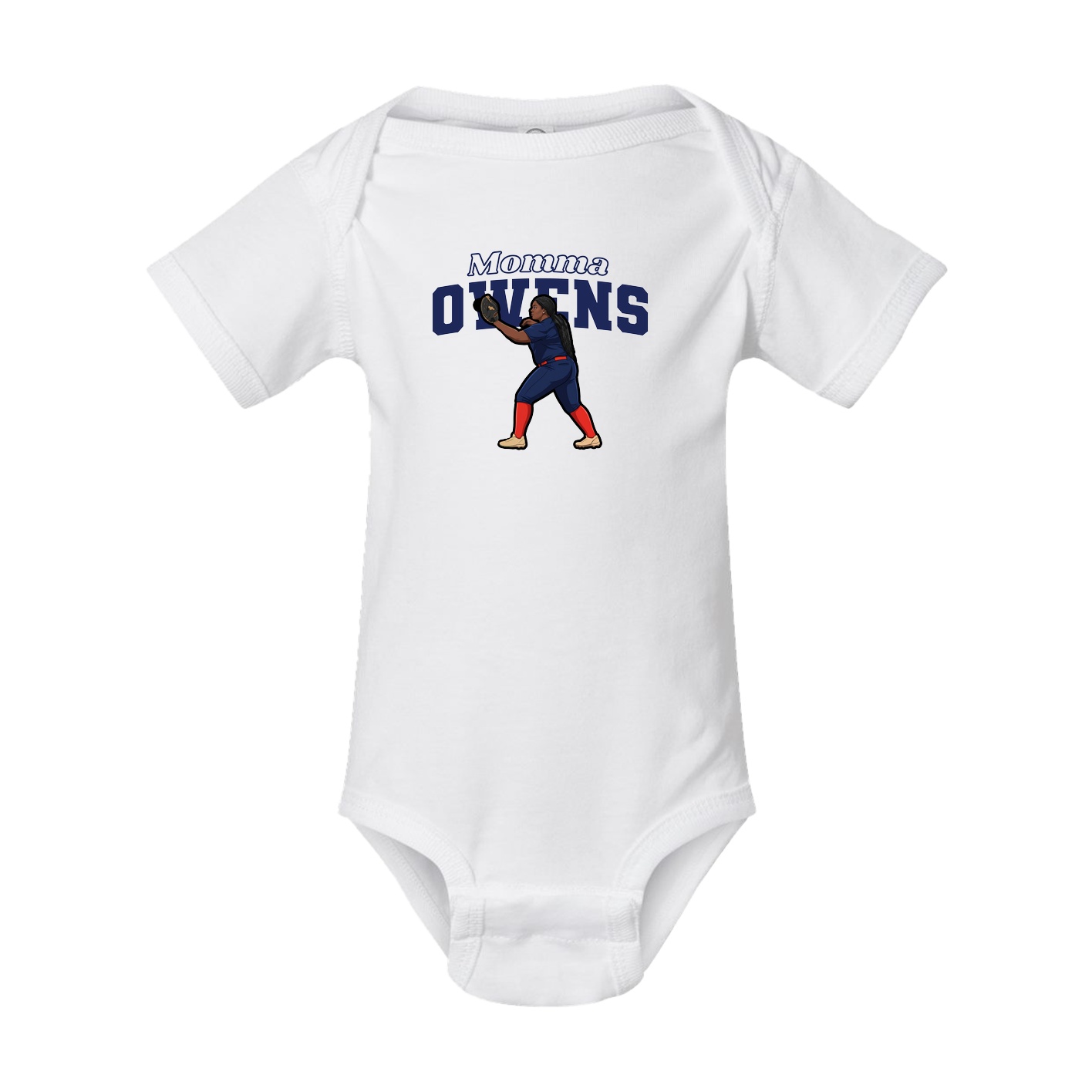 Baby Onesie — Mothers Day Block in White