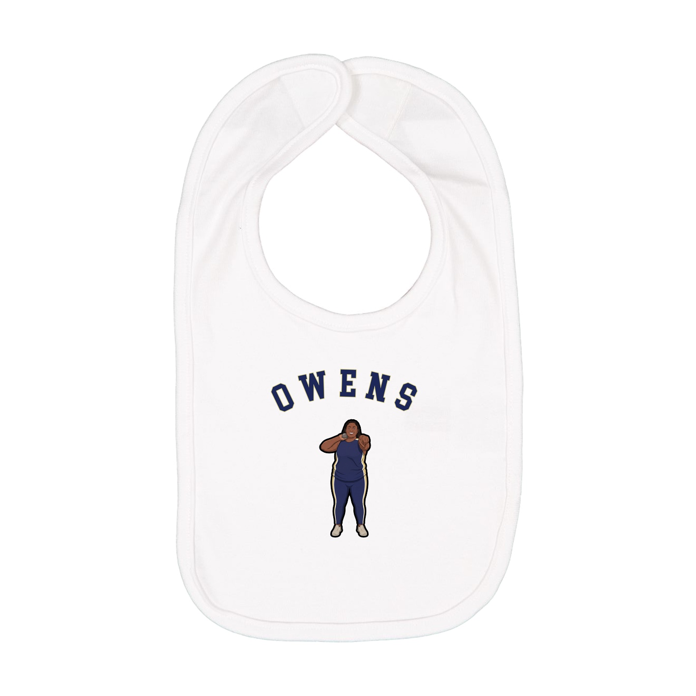 Infant Bib — Shirsey Arch in White