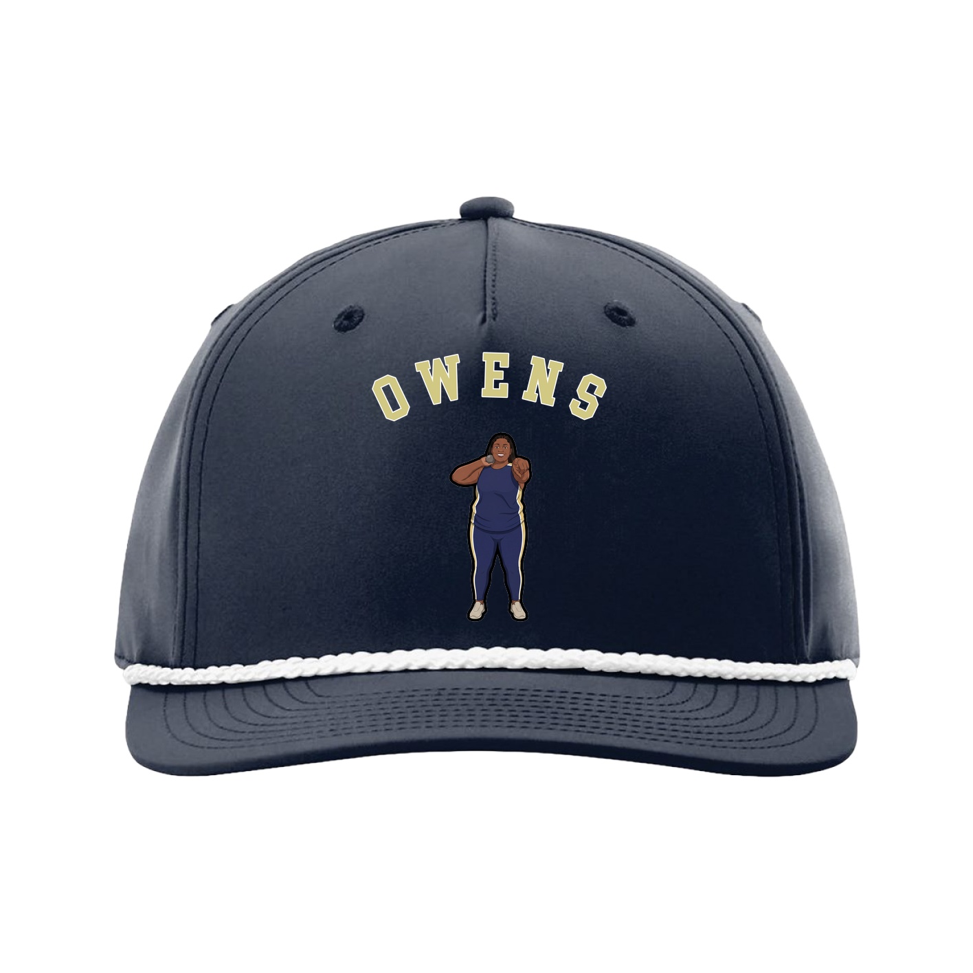 Five-Panel Classic Rope Cap — Shirsey Arch in Navy