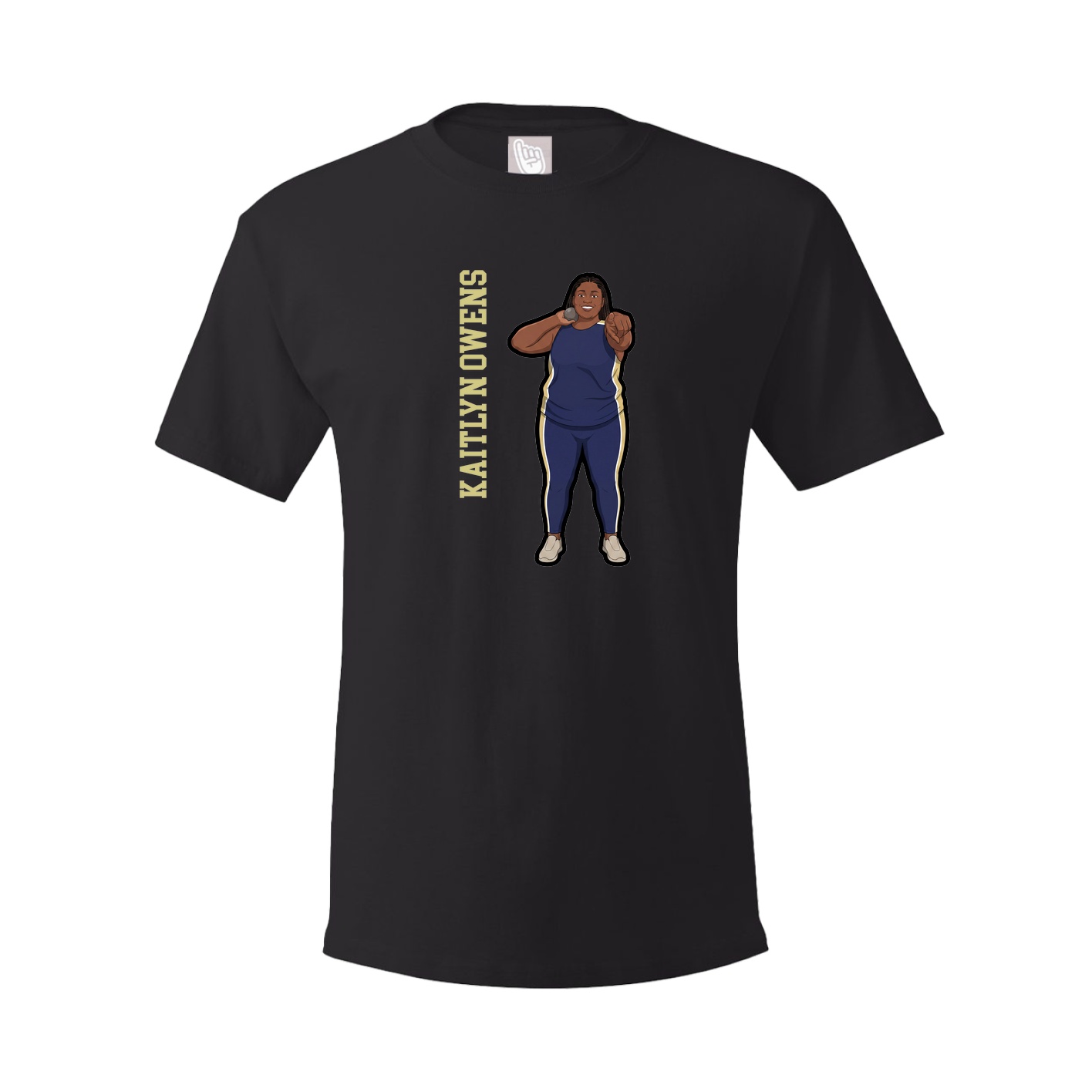 Youth Tee — Name Vertical in Black