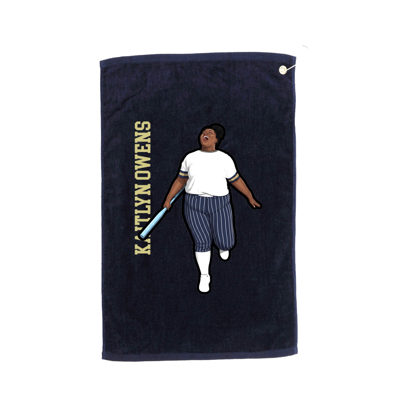 Golf Towel — Name Vertical in Navy