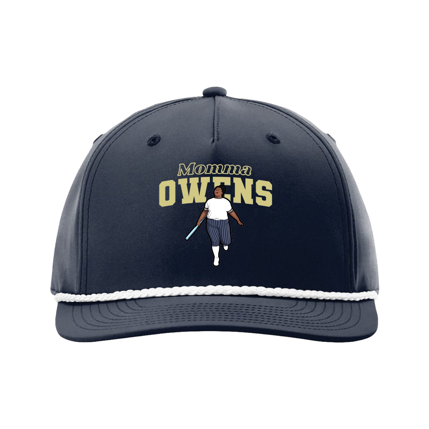 Five-Panel Classic Rope Cap — Mothers Day Block in Navy