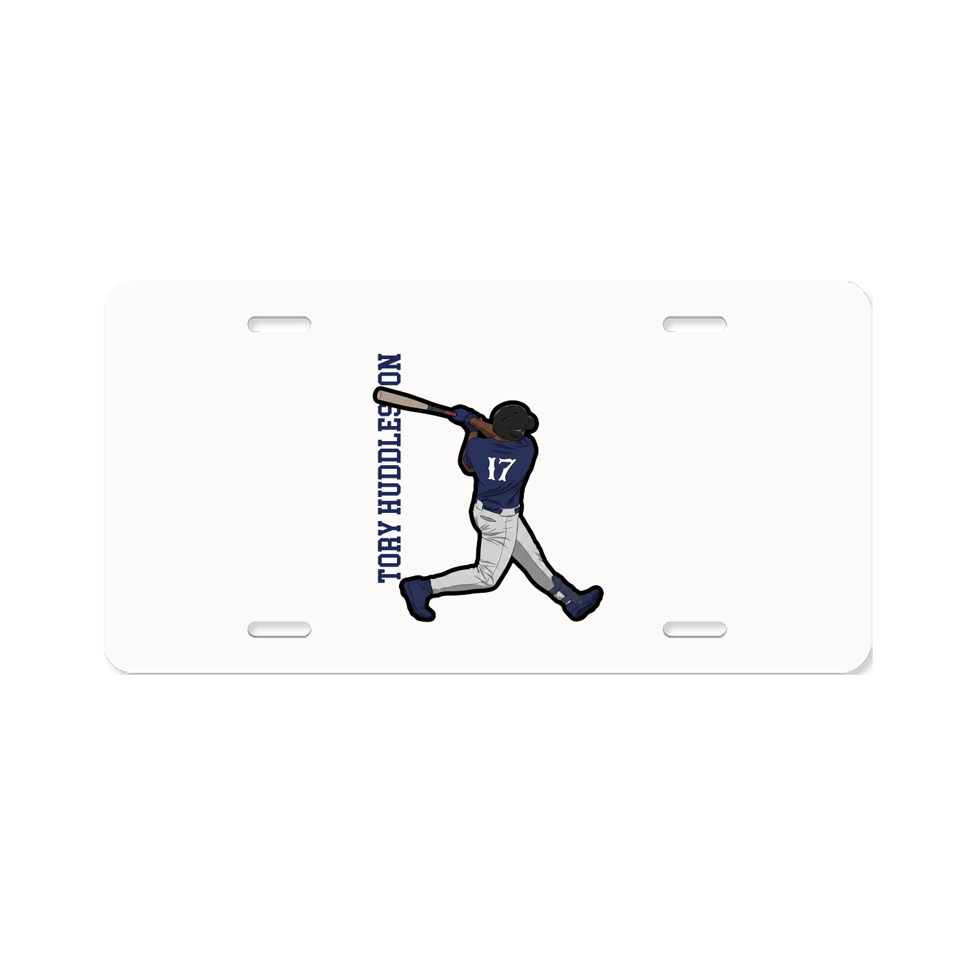 License Plate — Name Vertical in Classic