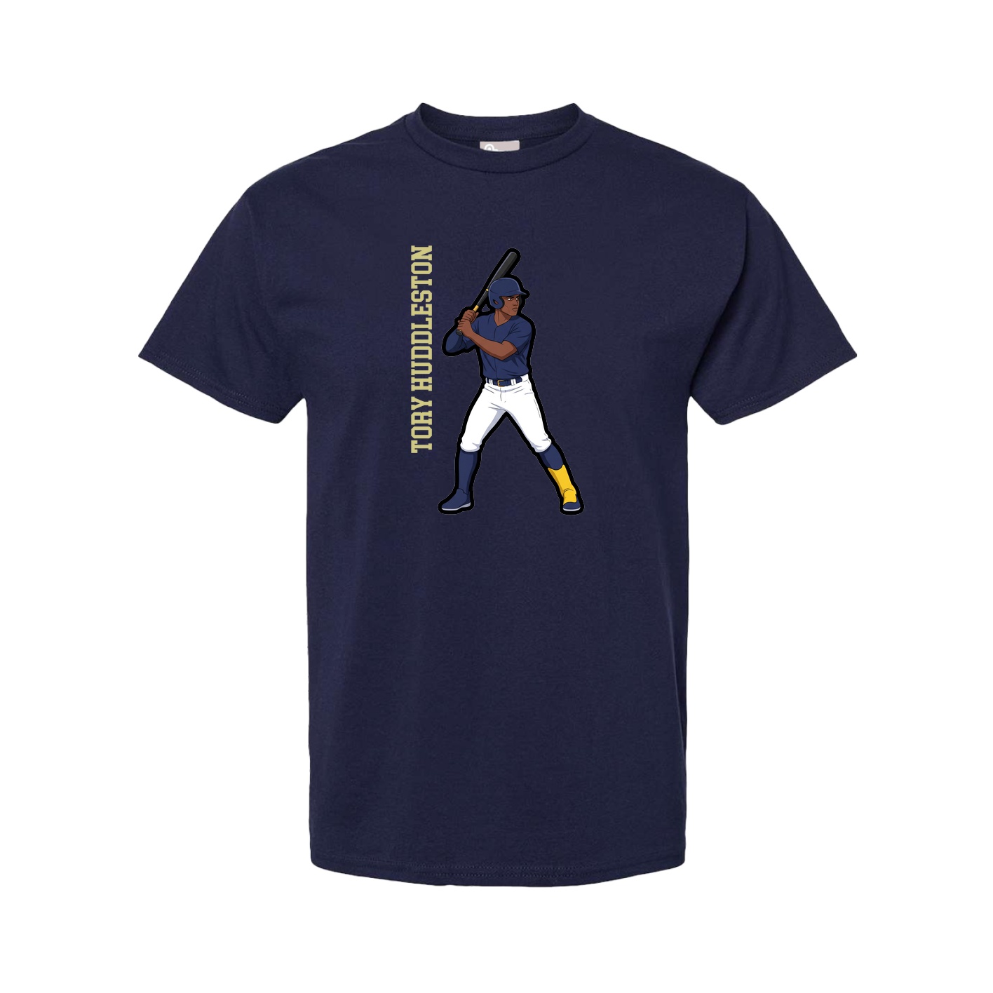 Youth Tee — Name Vertical in Navy