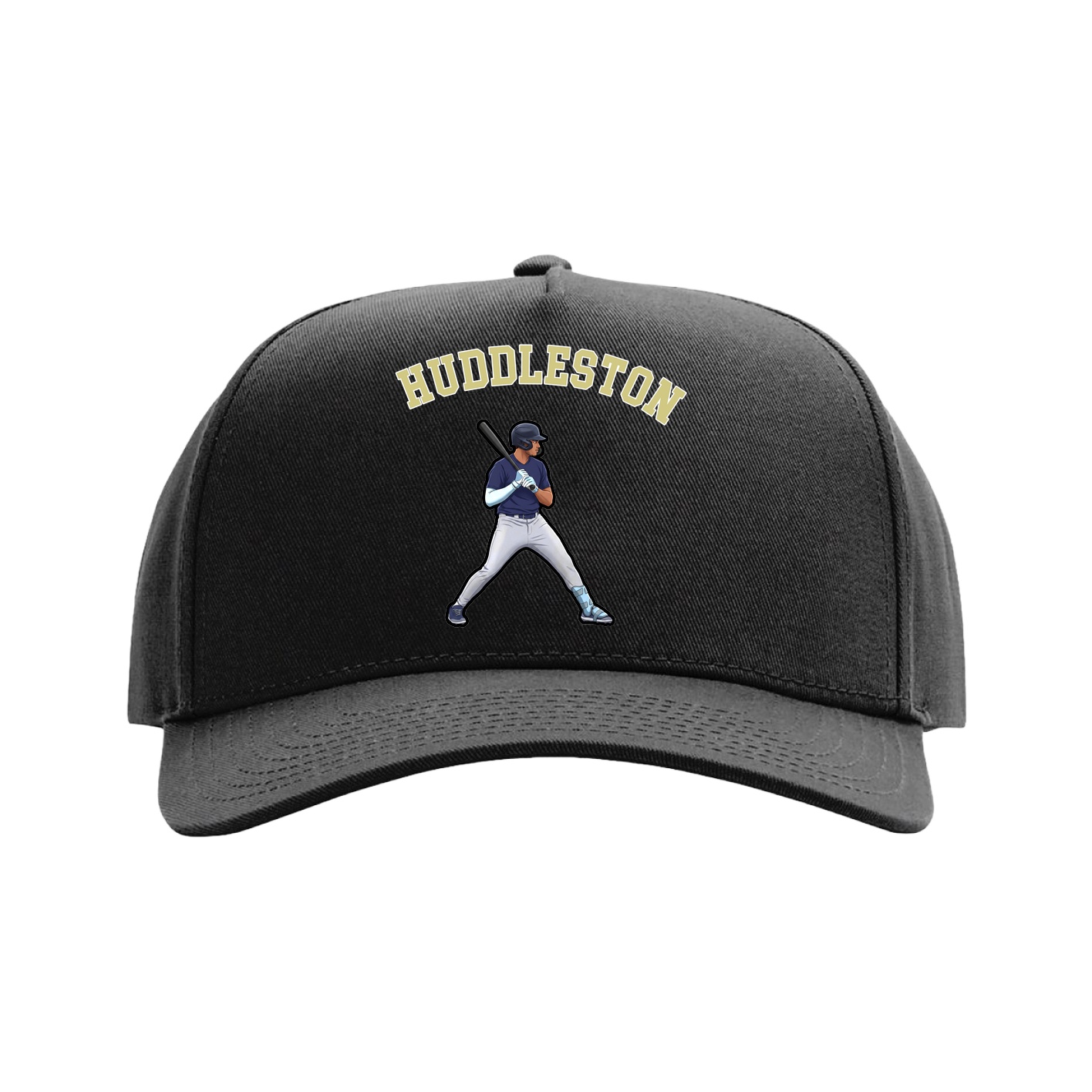 Full Fabric Five-Panel Champ Cap — Shirsey Arch in Black