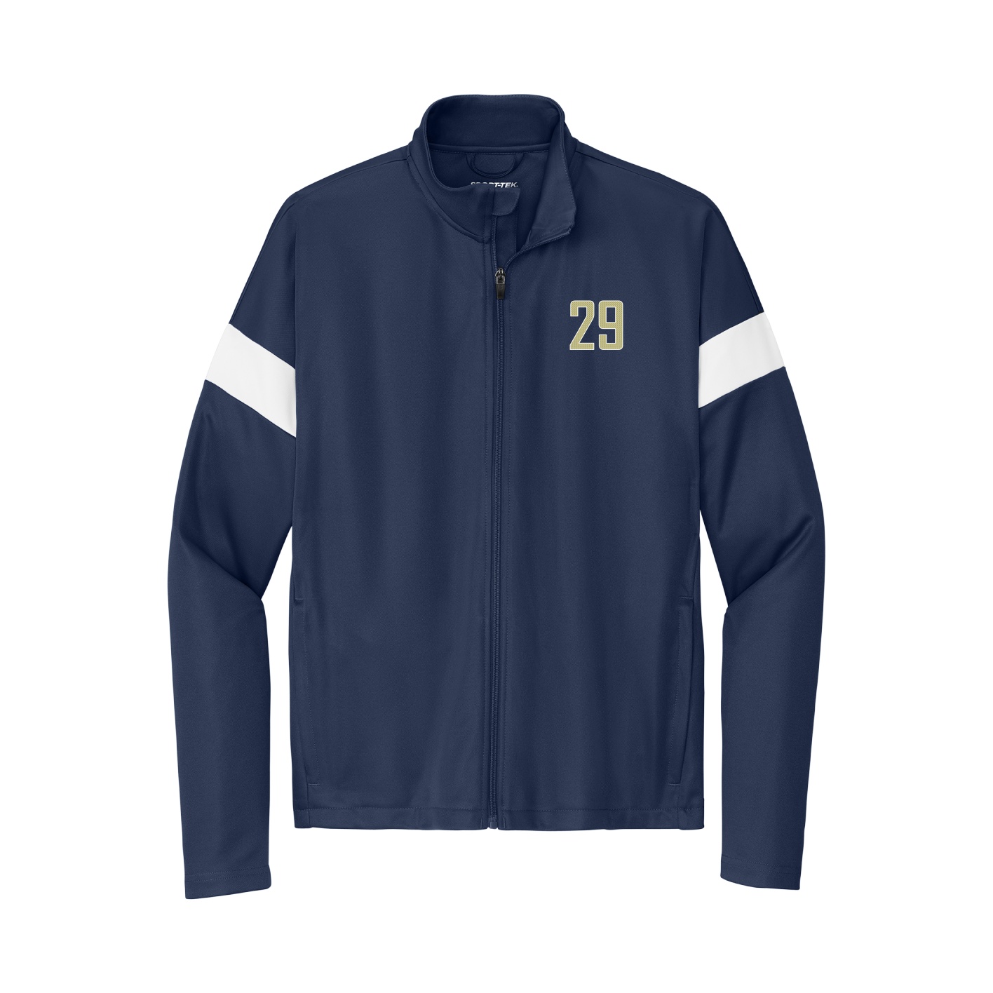 Team Travel Full-Zip Jacket — Front Shirsy in Navy/White