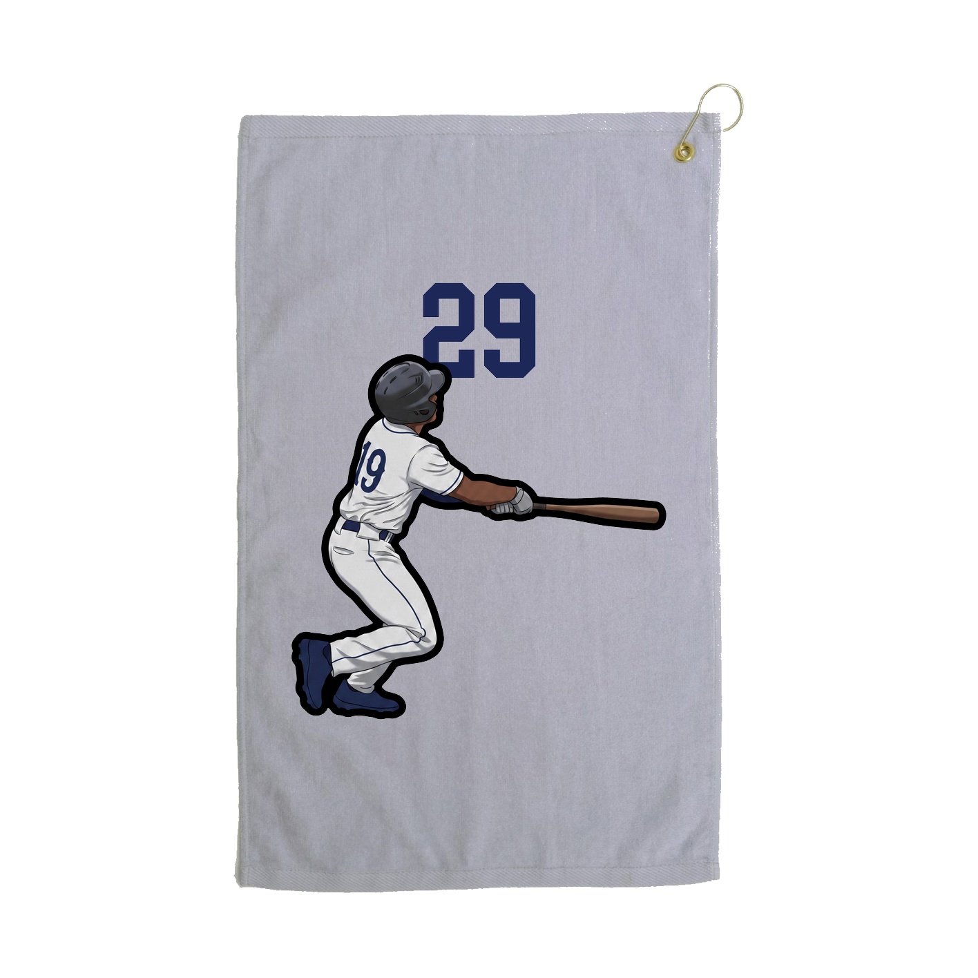 Golf Towel — Number Top in Grey
