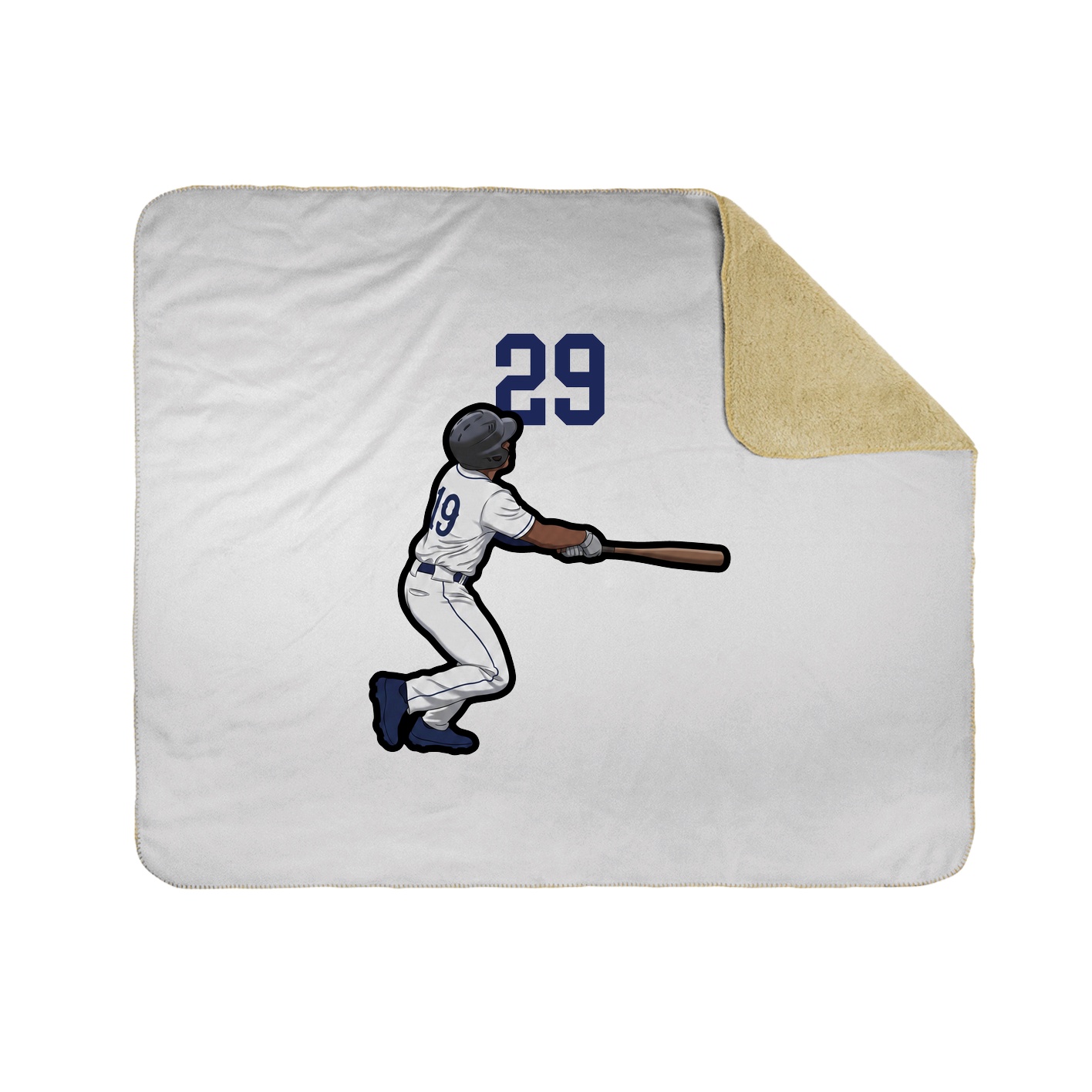 Throw Blanket — Number Top in White