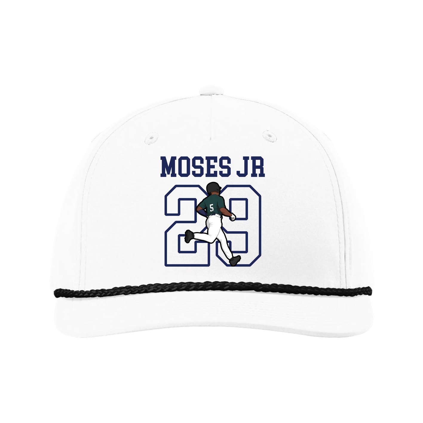 Five-Panel Classic Rope Cap — Shirsey in White