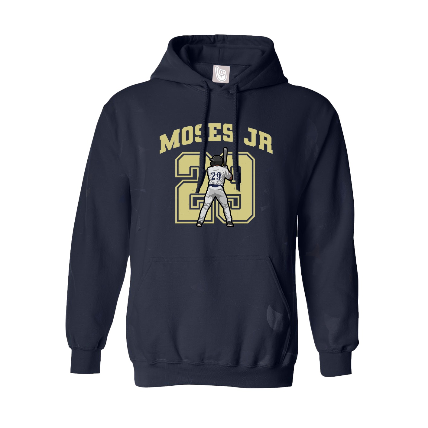 Hoodie — Number in Navy
