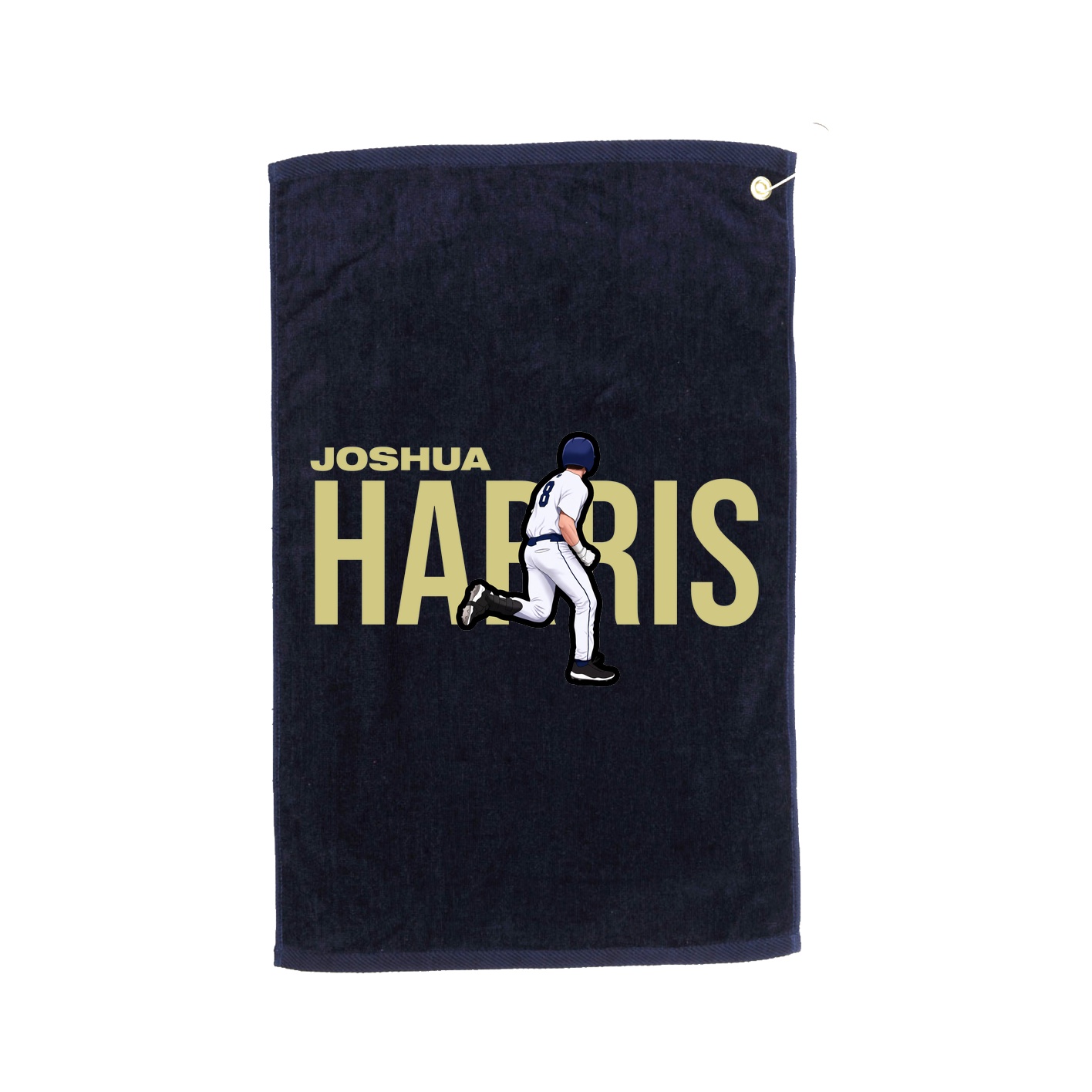 Golf Towel — Player Name in Navy