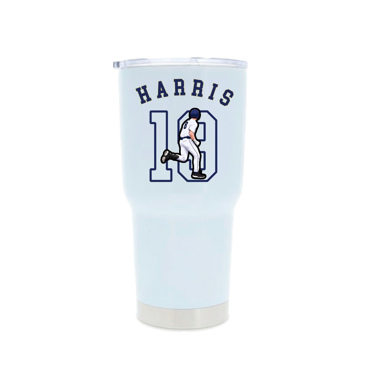 30oz Stainless Steel Tumbler — Shirsey Arch in White