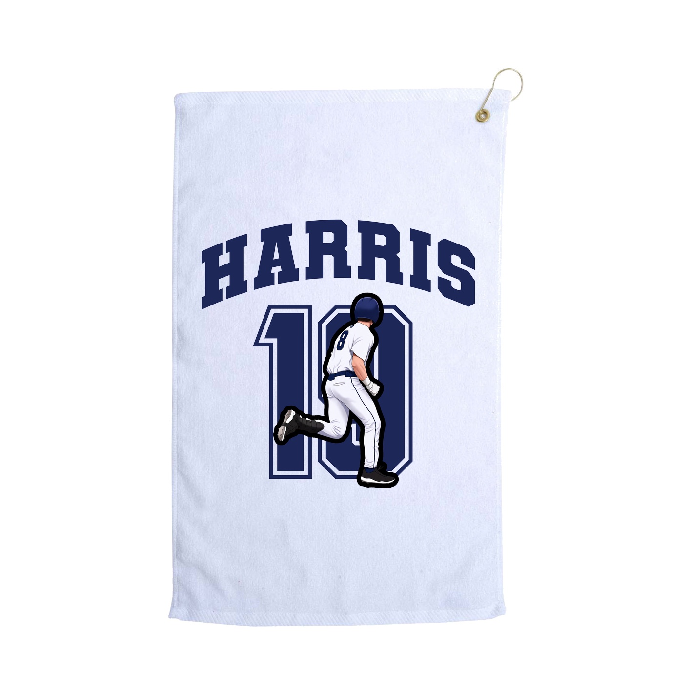 Golf Towel — Number in White