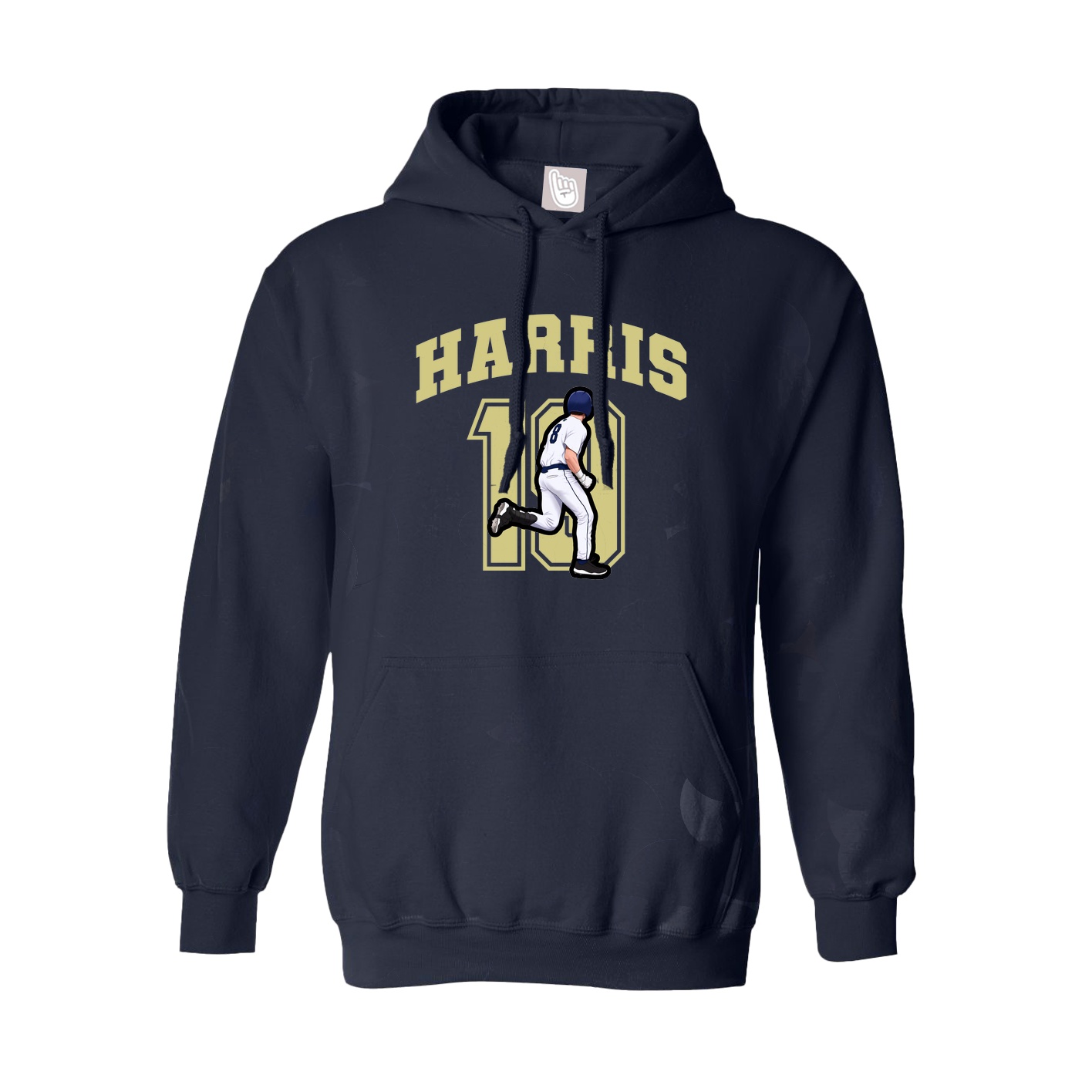 Hoodie — Number in Navy