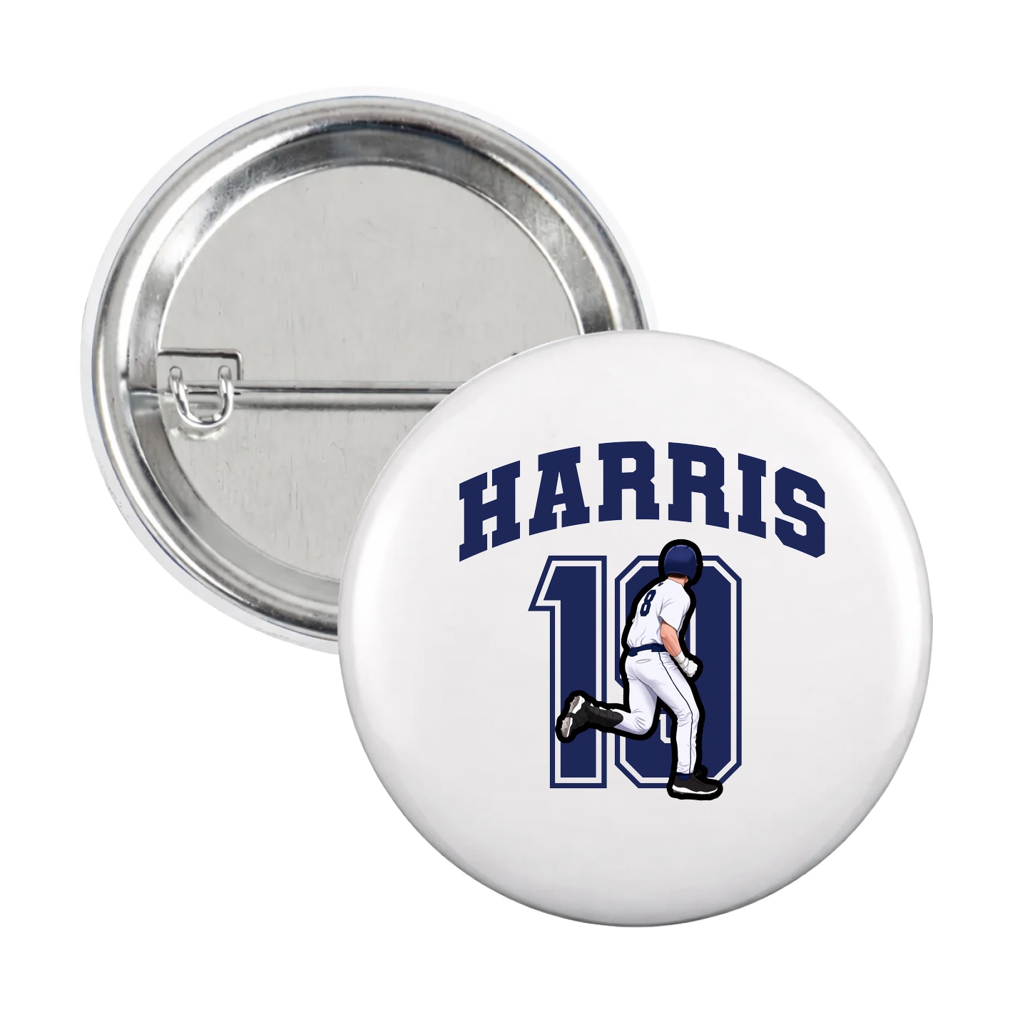 Game Day Button — Number in White