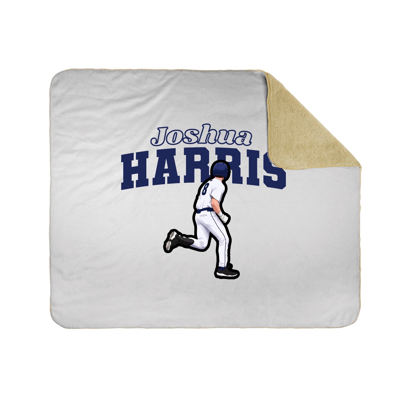 Throw Blanket — Name Arch in White