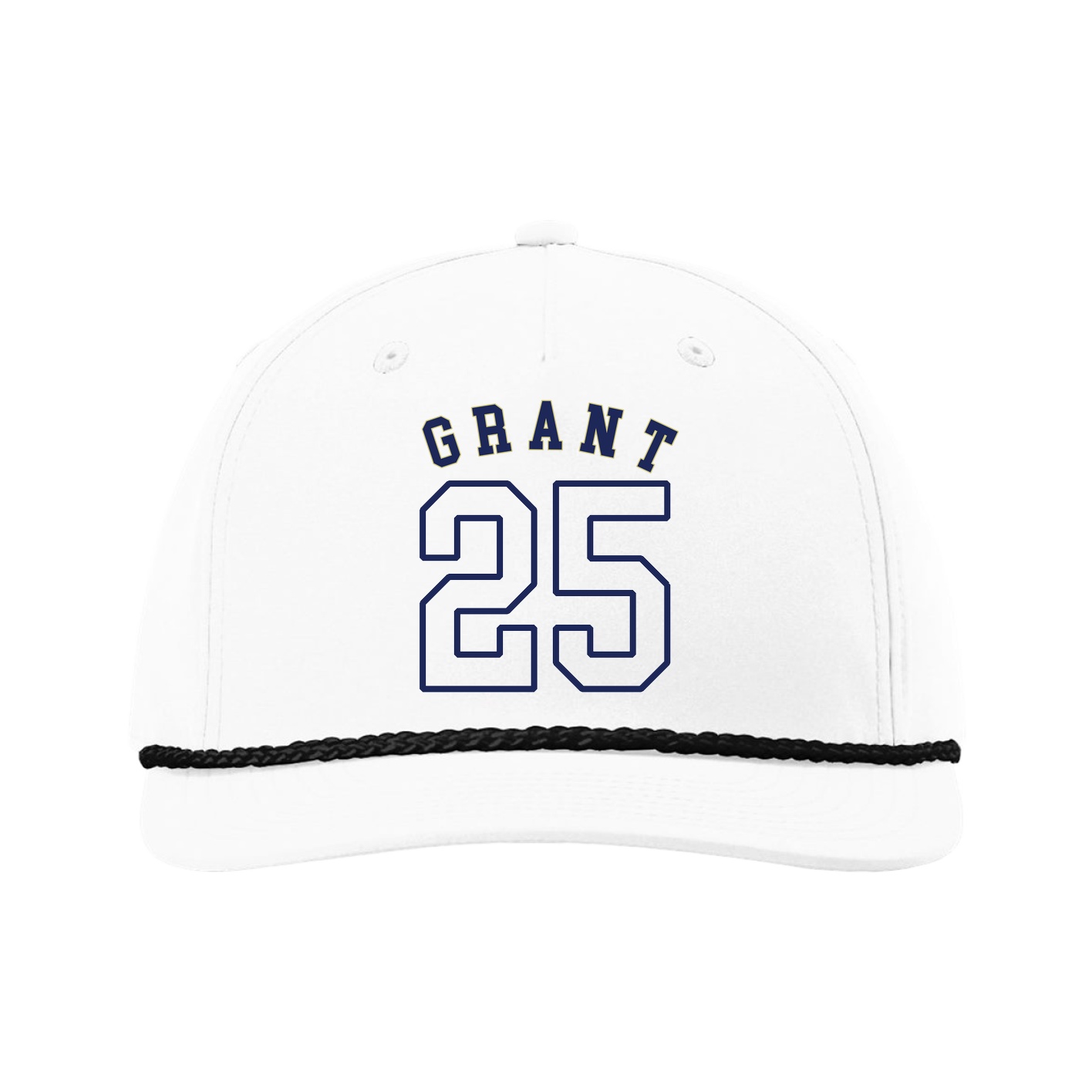 Five-Panel Classic Rope Cap — Shirsey Arch in White