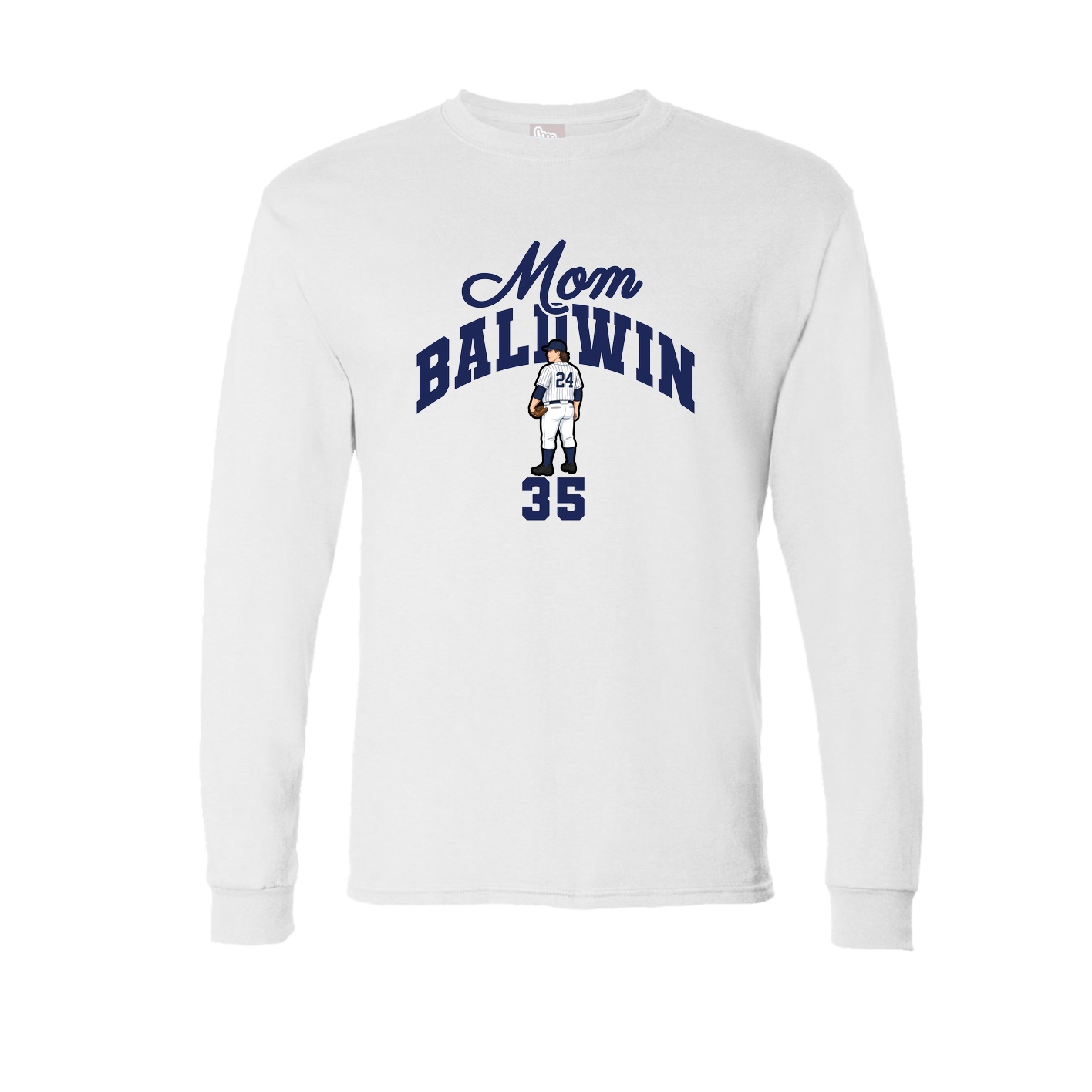 Long Sleeve Tee — Mothers Day Arch in White