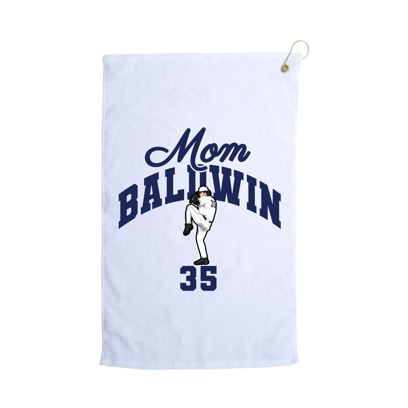 Golf Towel — Mothers Day Arch in White
