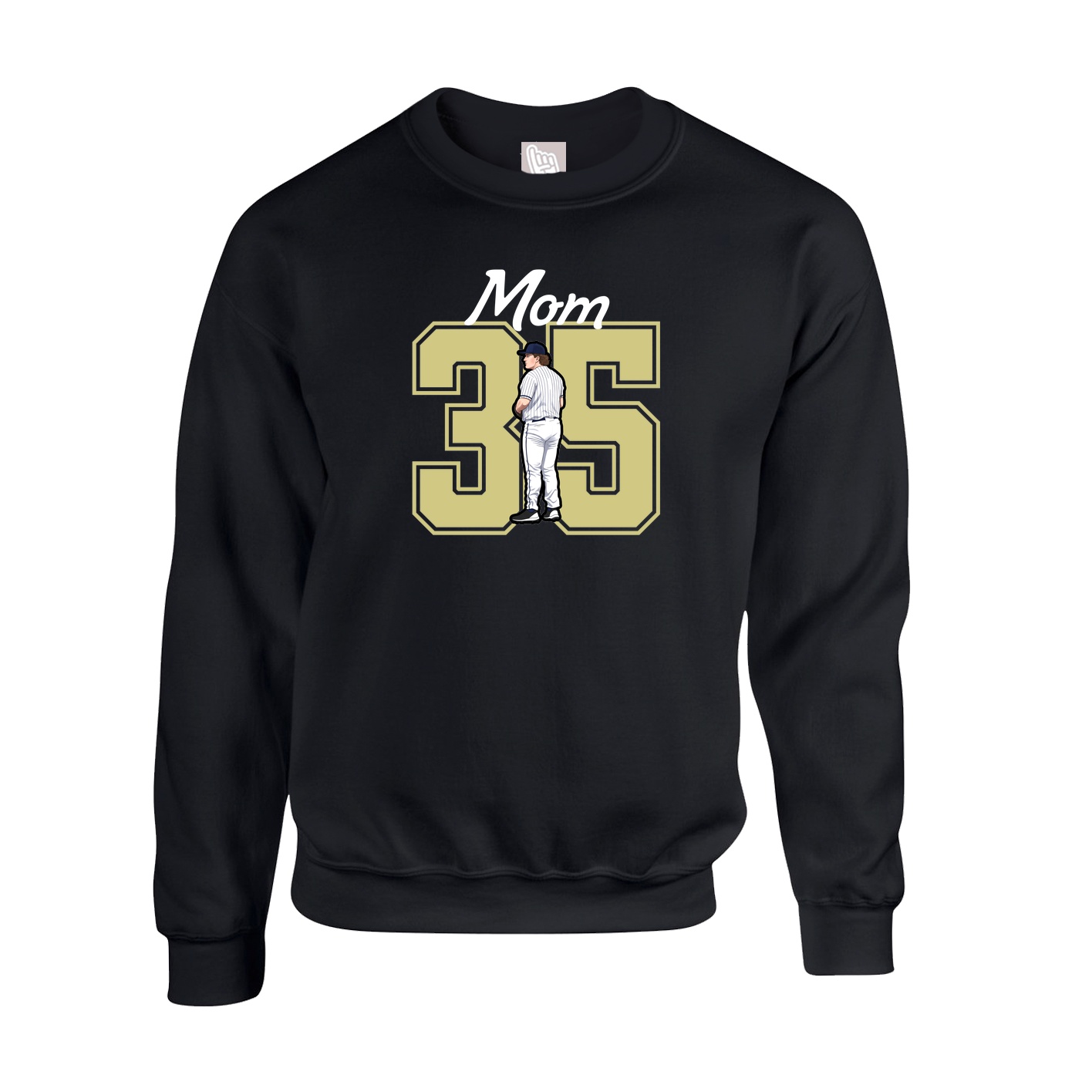 Fleece Crew — Mothers Day Shirsey in Black