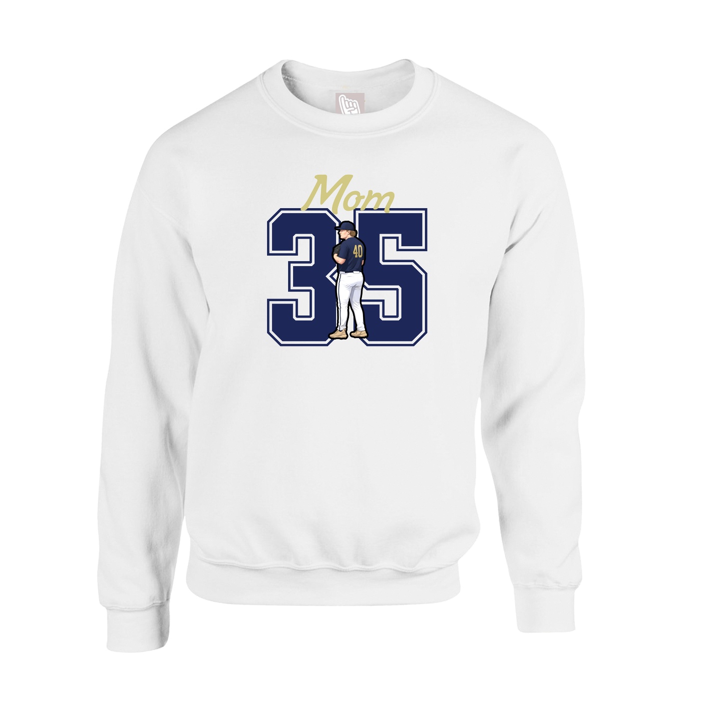 Fleece Crew — Mothers Day Shirsey in White