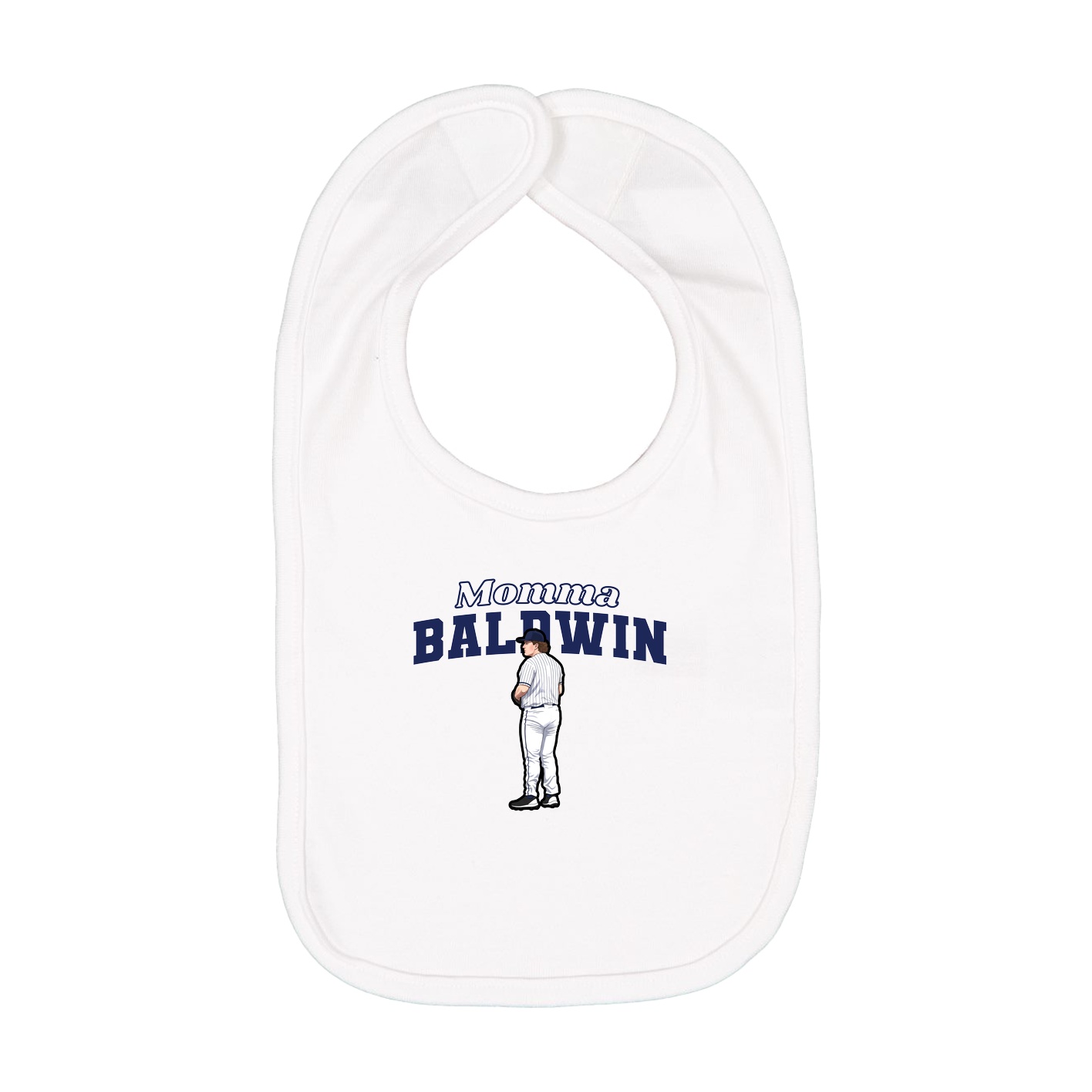 Infant Bib — Mothers Day Block in White