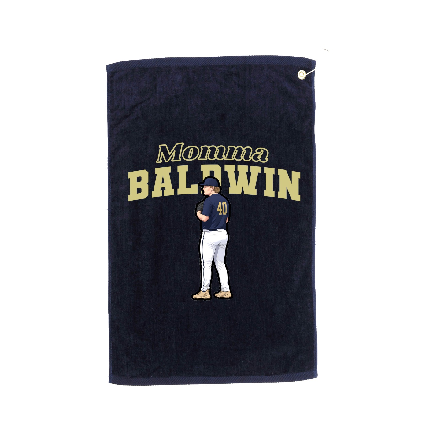 Golf Towel — Mothers Day Block in Navy