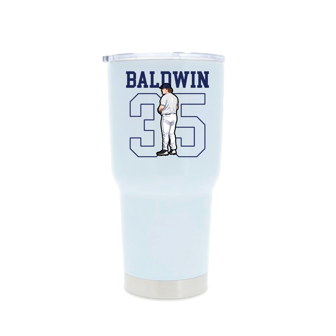 30oz Stainless Steel Tumbler — Shirsey in White
