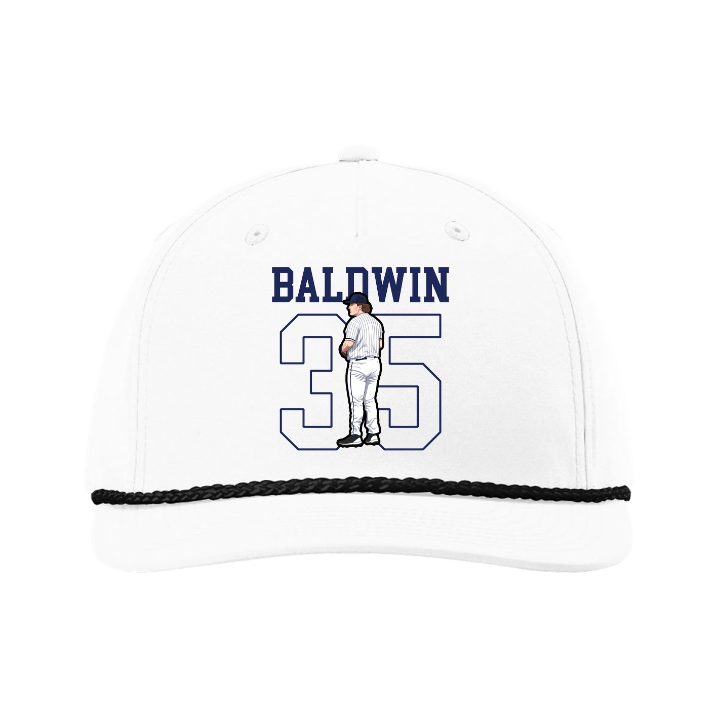 Five-Panel Classic Rope Cap — Shirsey in White