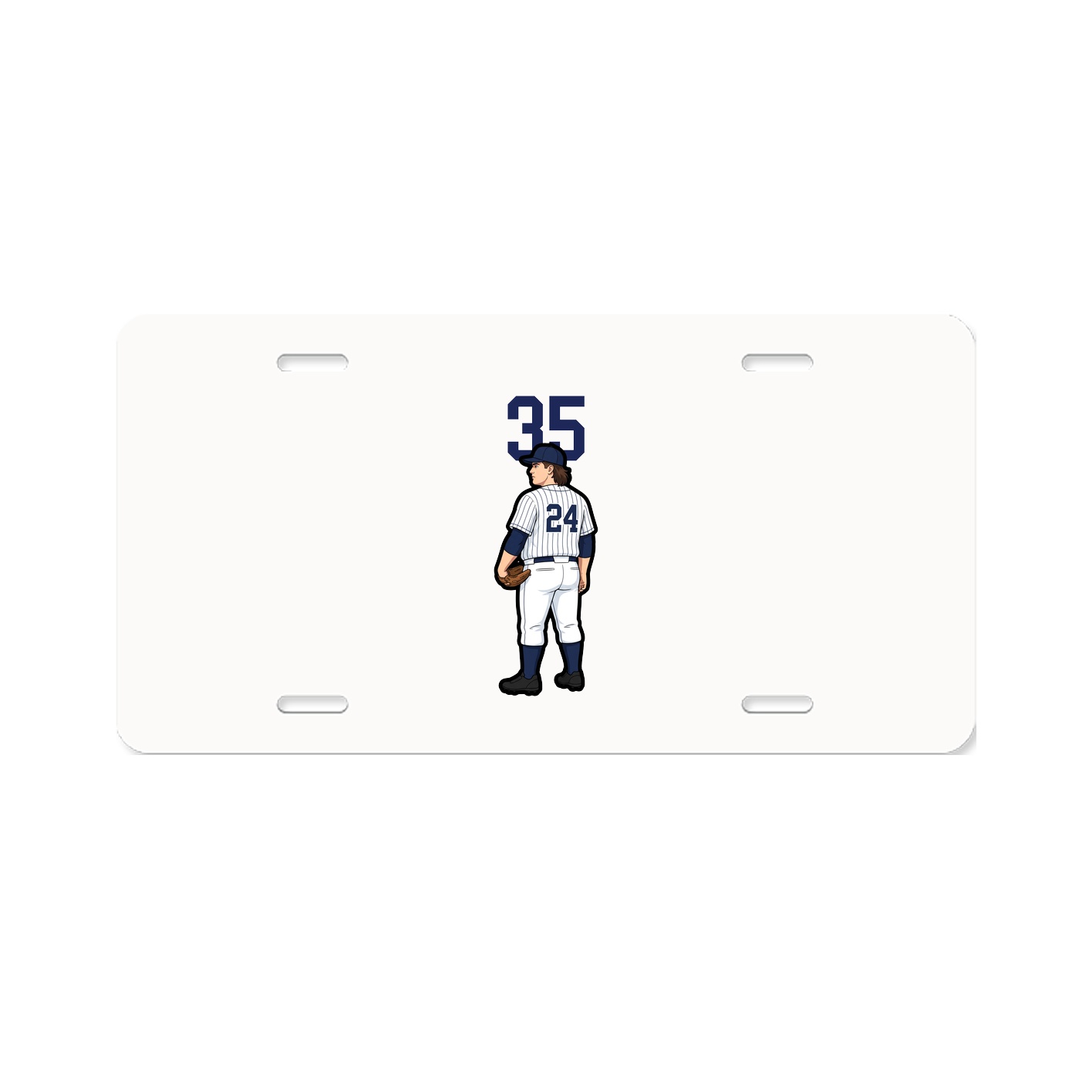 License Plate — Number Top in Classic