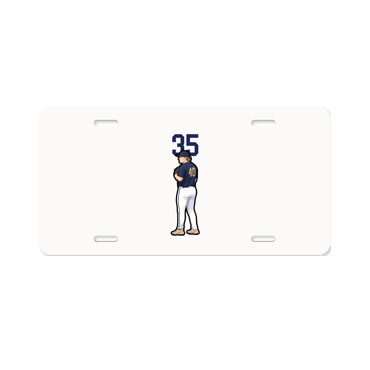 License Plate — Number Top in Classic
