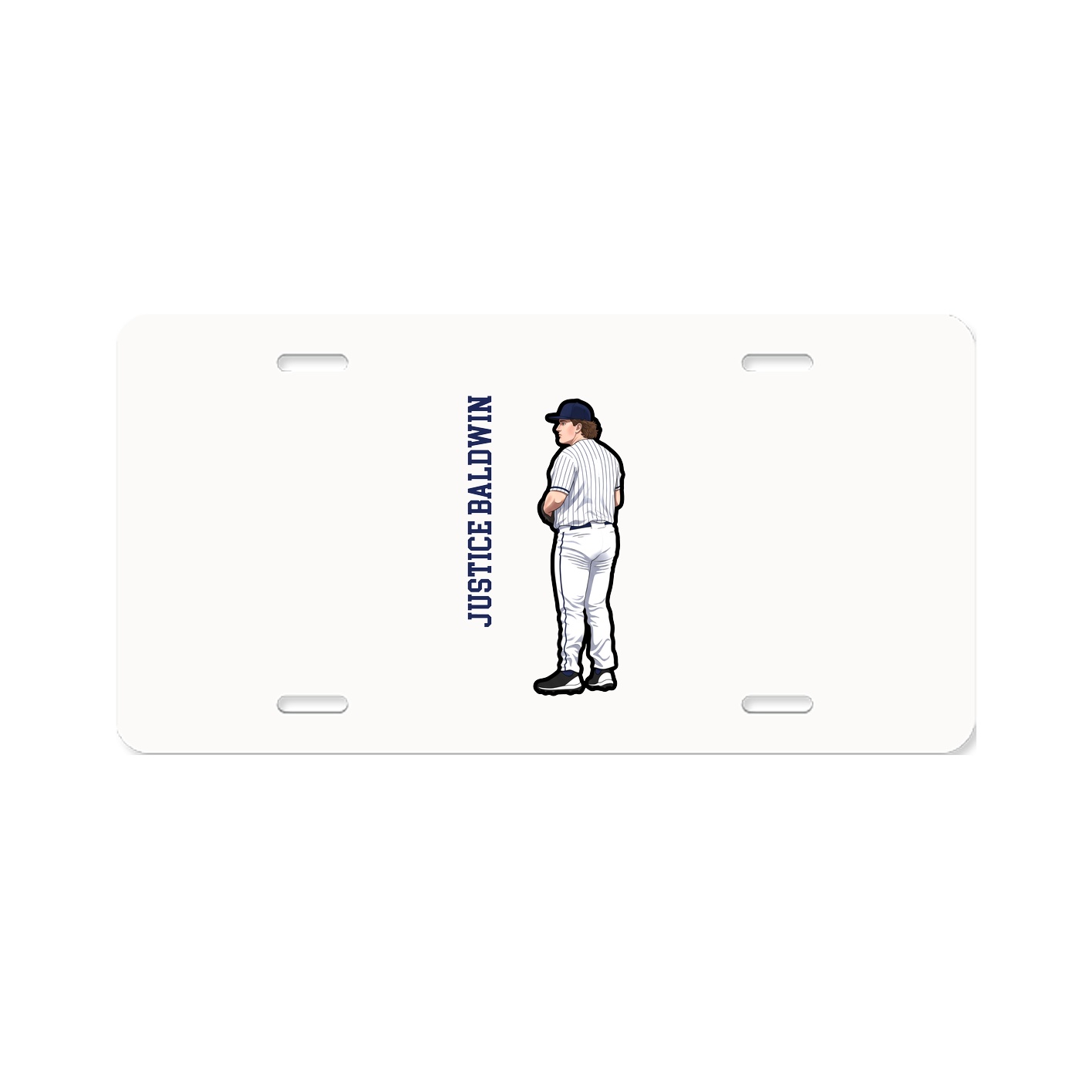License Plate — Name Vertical in Classic