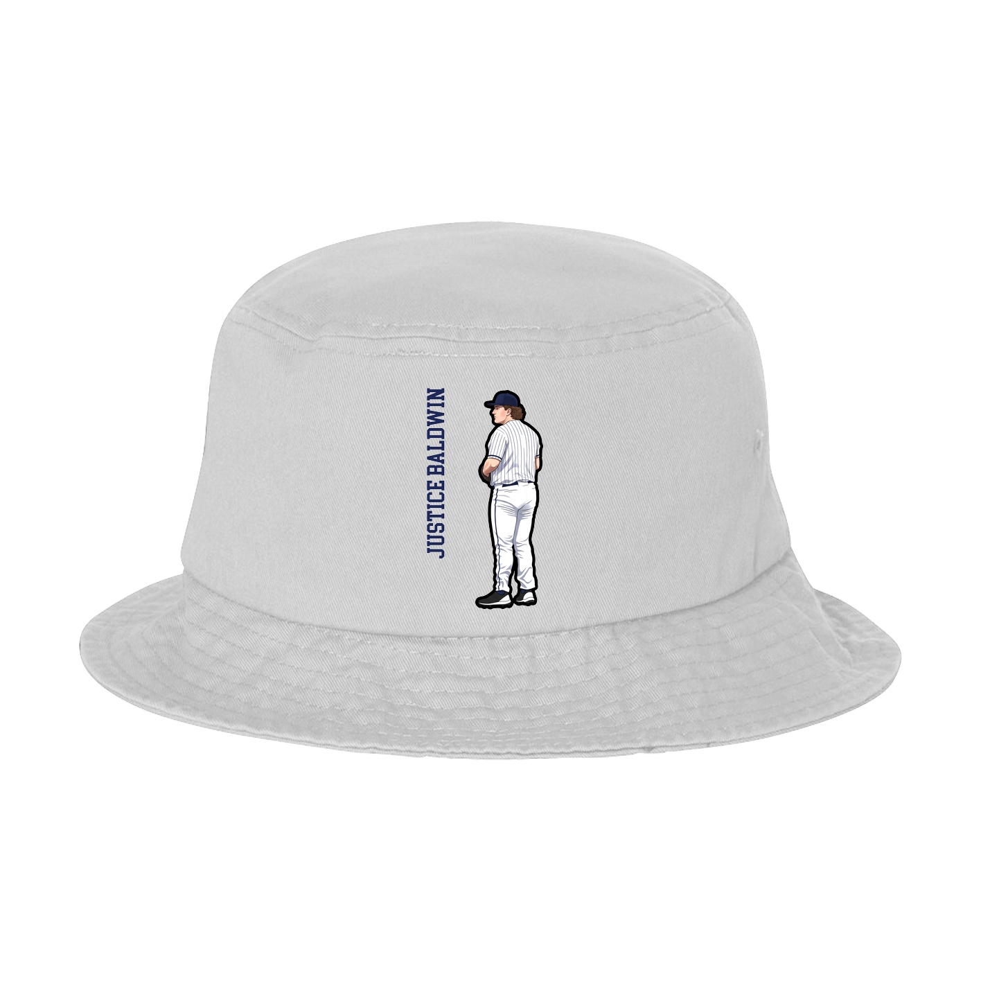Bucket Cap — Name Vertical in White