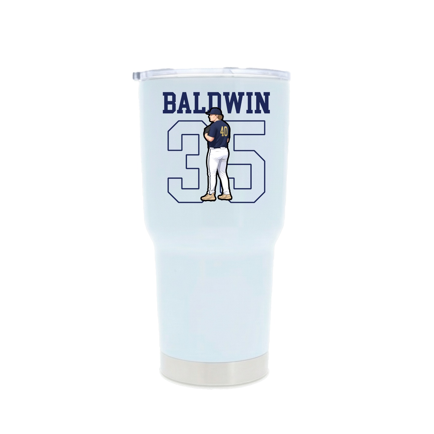 30oz Stainless Steel Tumbler — Shirsey in White