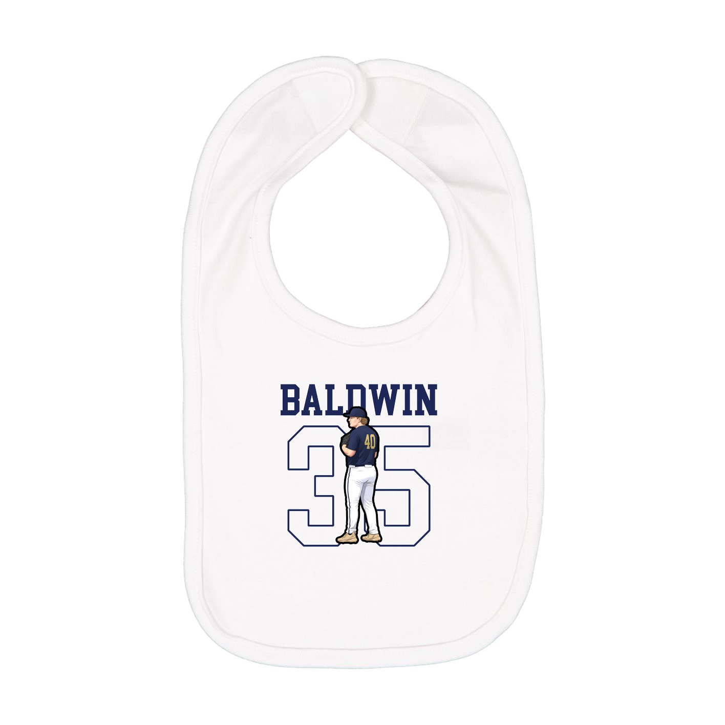 Infant Bib — Shirsey in White