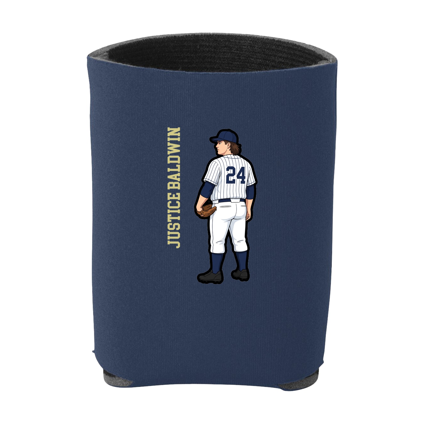 Can Holder — Name Vertical in Navy